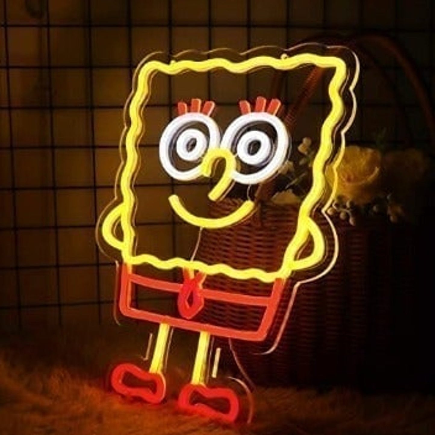 Fun Vivid Bright Sponge Squarepants LED Night Light Nickelodeon Cartoon Decor