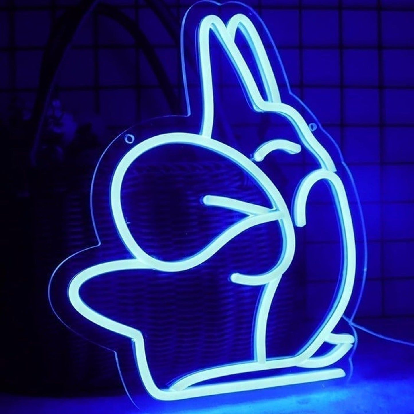 Fun Bright Blue Chinchilla Totoro LED Night Light Room Wall Decor