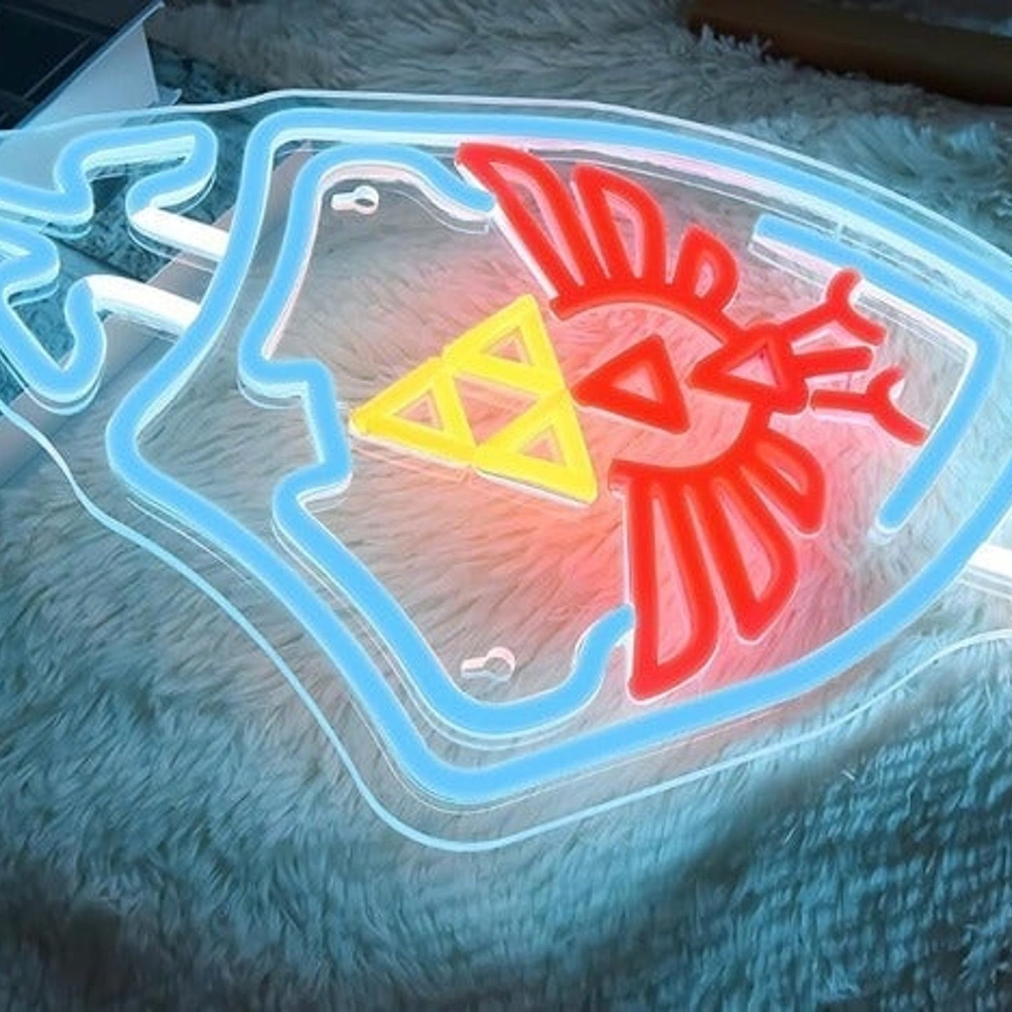 Fun Bright Cool Blue The Legend of Zelda LED Night Light Room Wall Decor