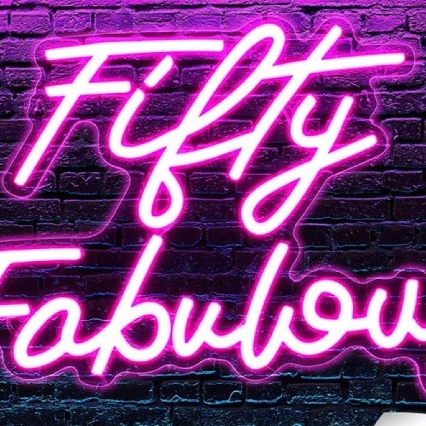 Vivid Bright “Fifty Fabulous” LED Night Light Celebration Party Decor