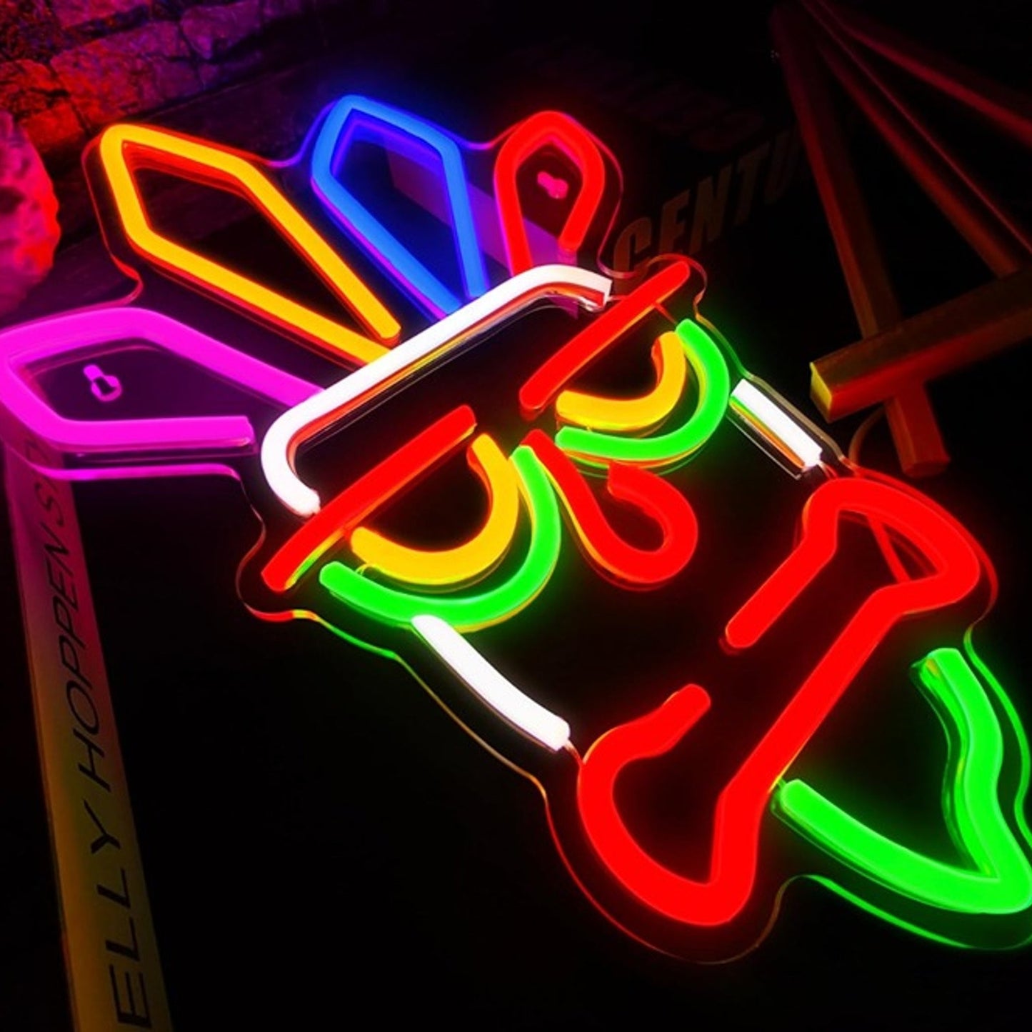 Fun Bright Colorful Aku Aku Tiki Mask LED Light Crash Bandicoot Video Game Decor