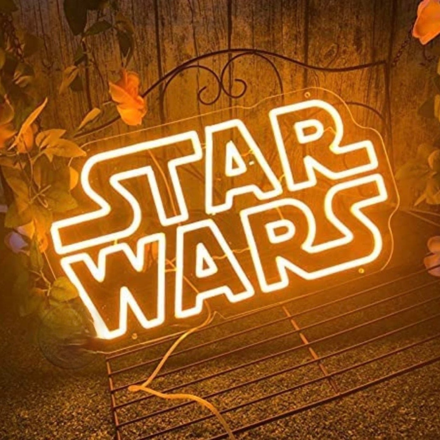 Large Warm Light Star Wars LED Light Sign Wall Decoration