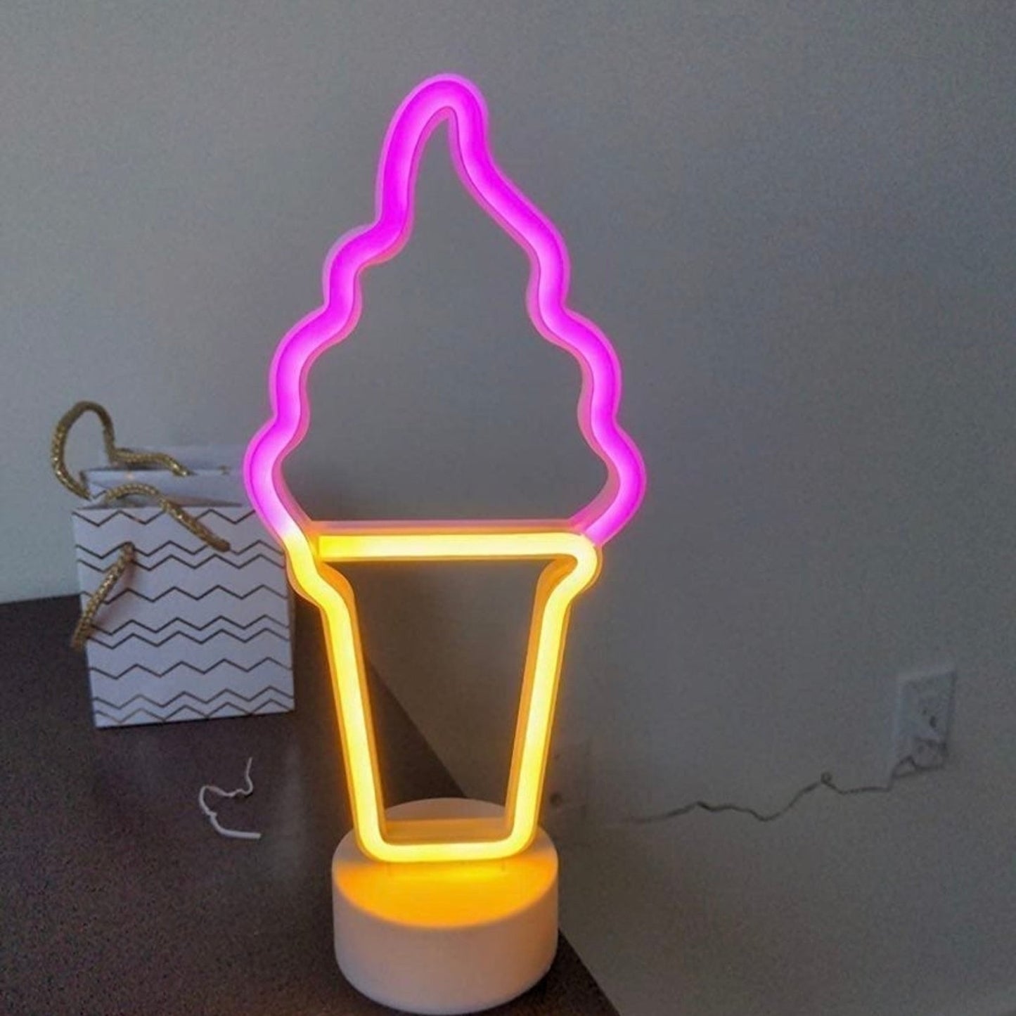 Lovely Standing Ice Cream Cone Light