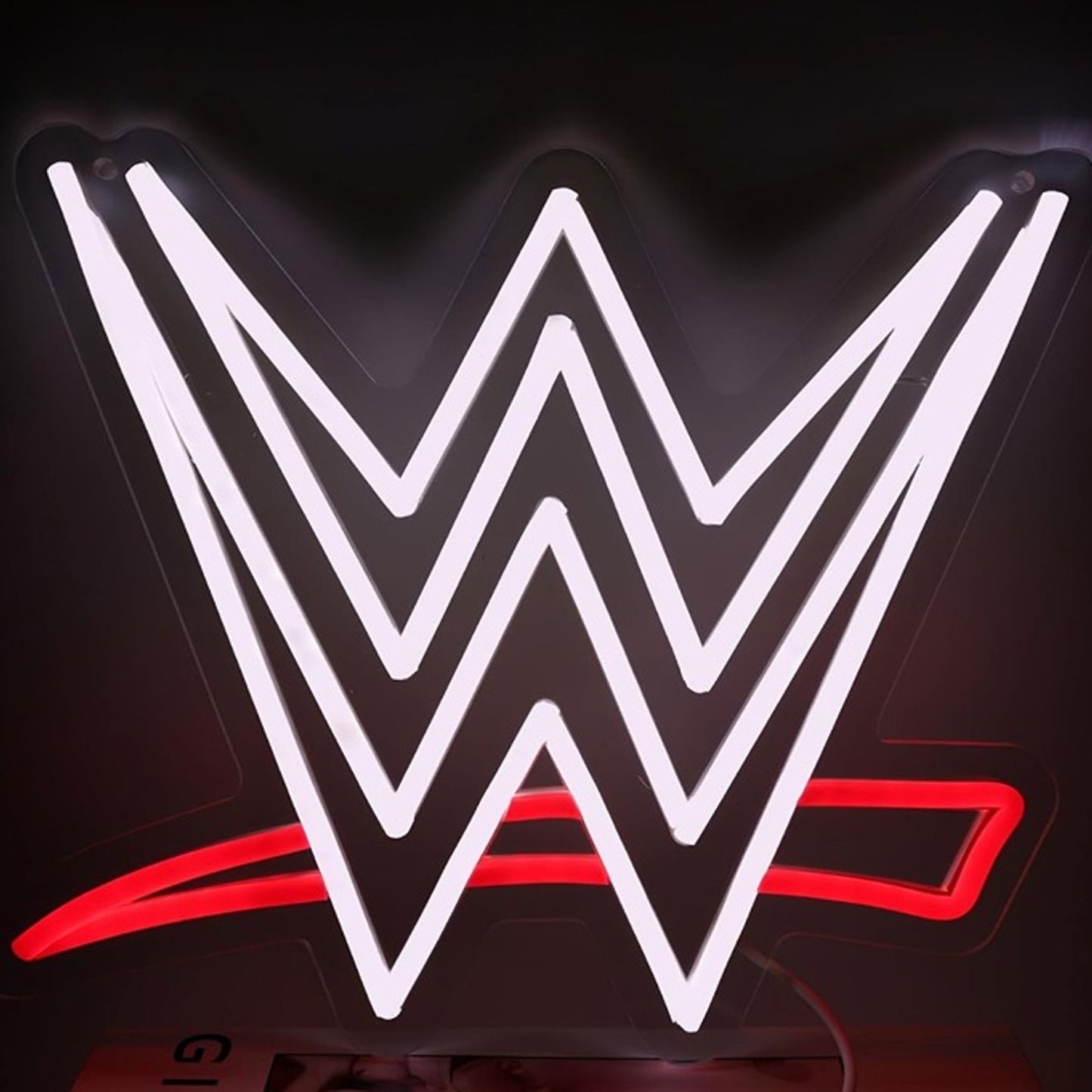 Vivid Bright WWE Wresting W Logo LED Night Room Wall Decoration