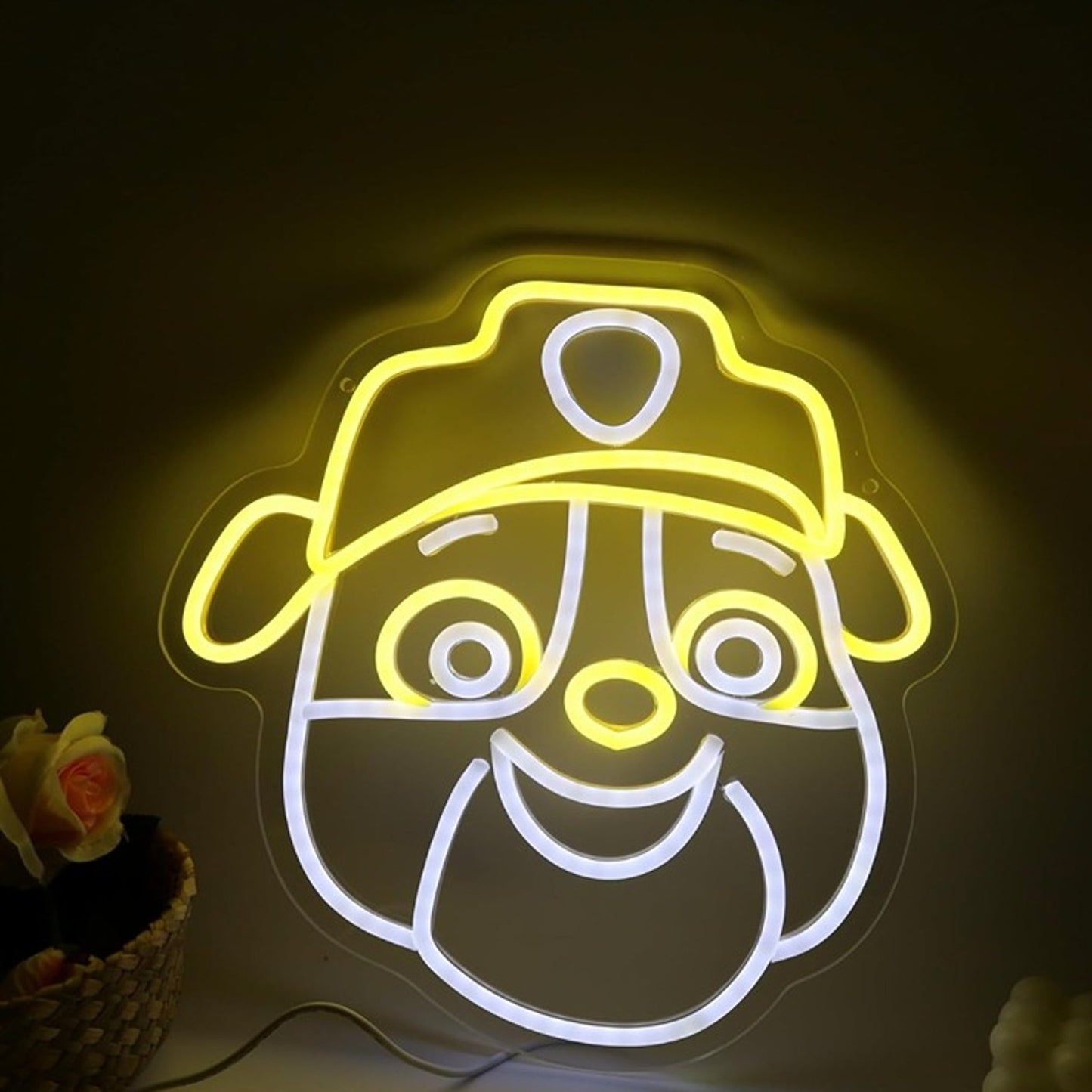 Lovely Bright Rubble Puppy Dog LED Night Light Paw Patrol Room Wall Decoration