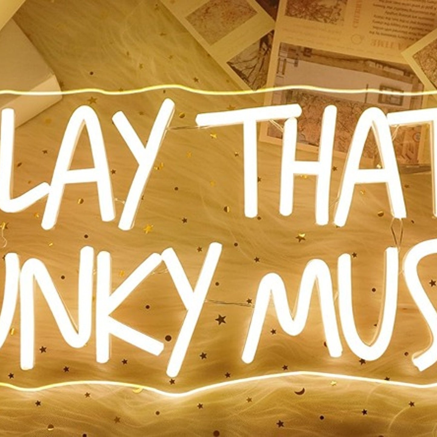 Fun Bright “Play That Funky Music” LED Night Light Room Wall Decor