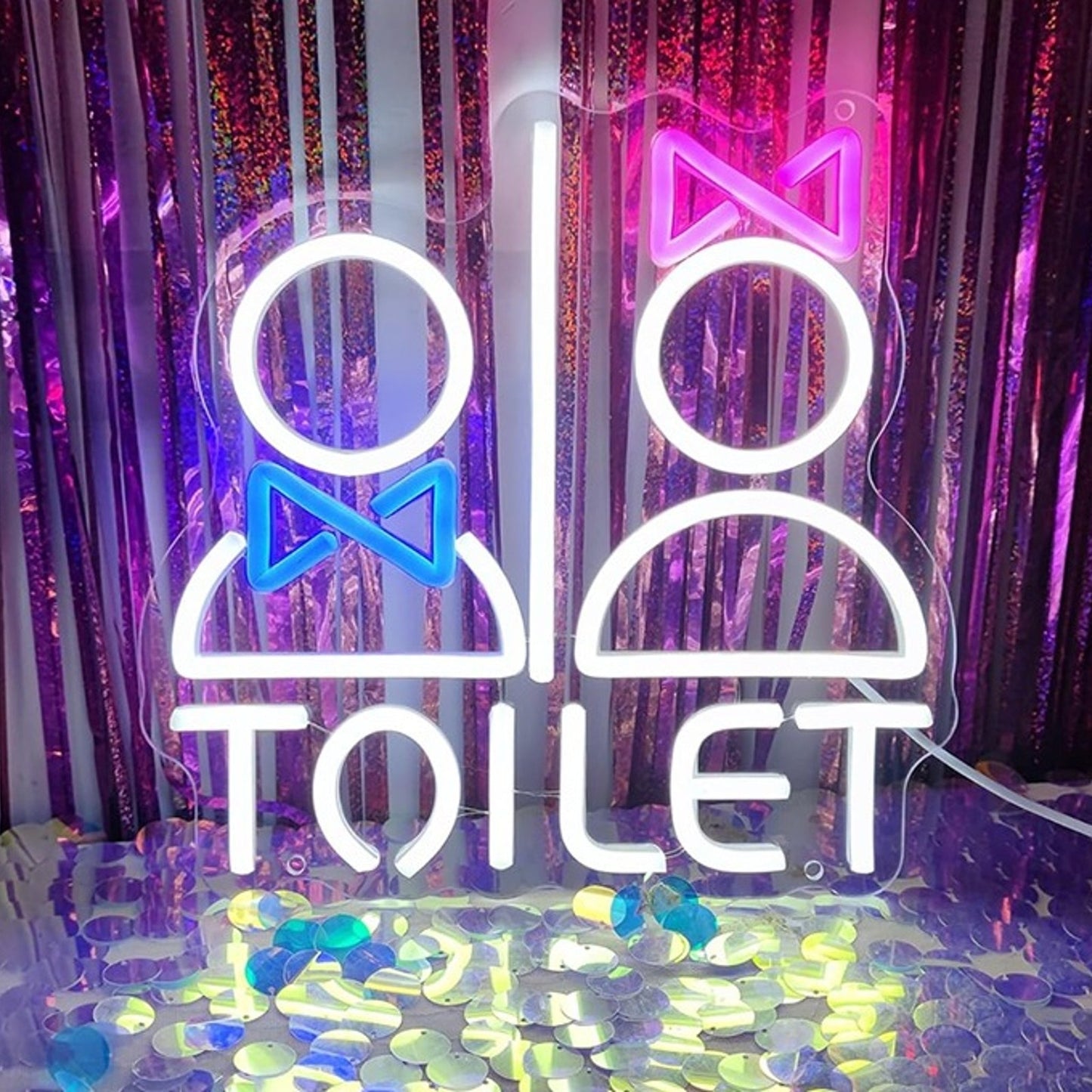 Bright Blue / Pink Bow Boys & Girls Toilet LED Night Light Shop