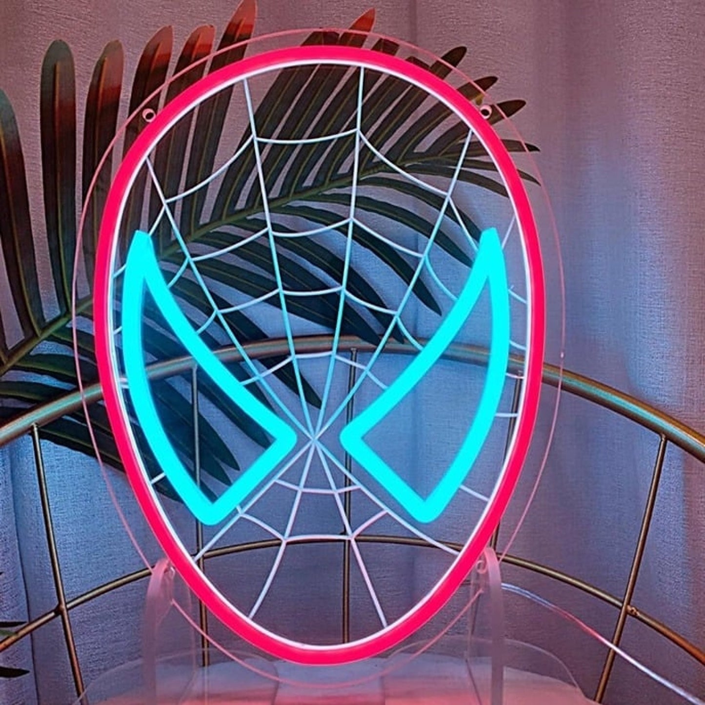 Fun Bright Red / Blue Spiderman Head LED Night Light Super Hero Decor