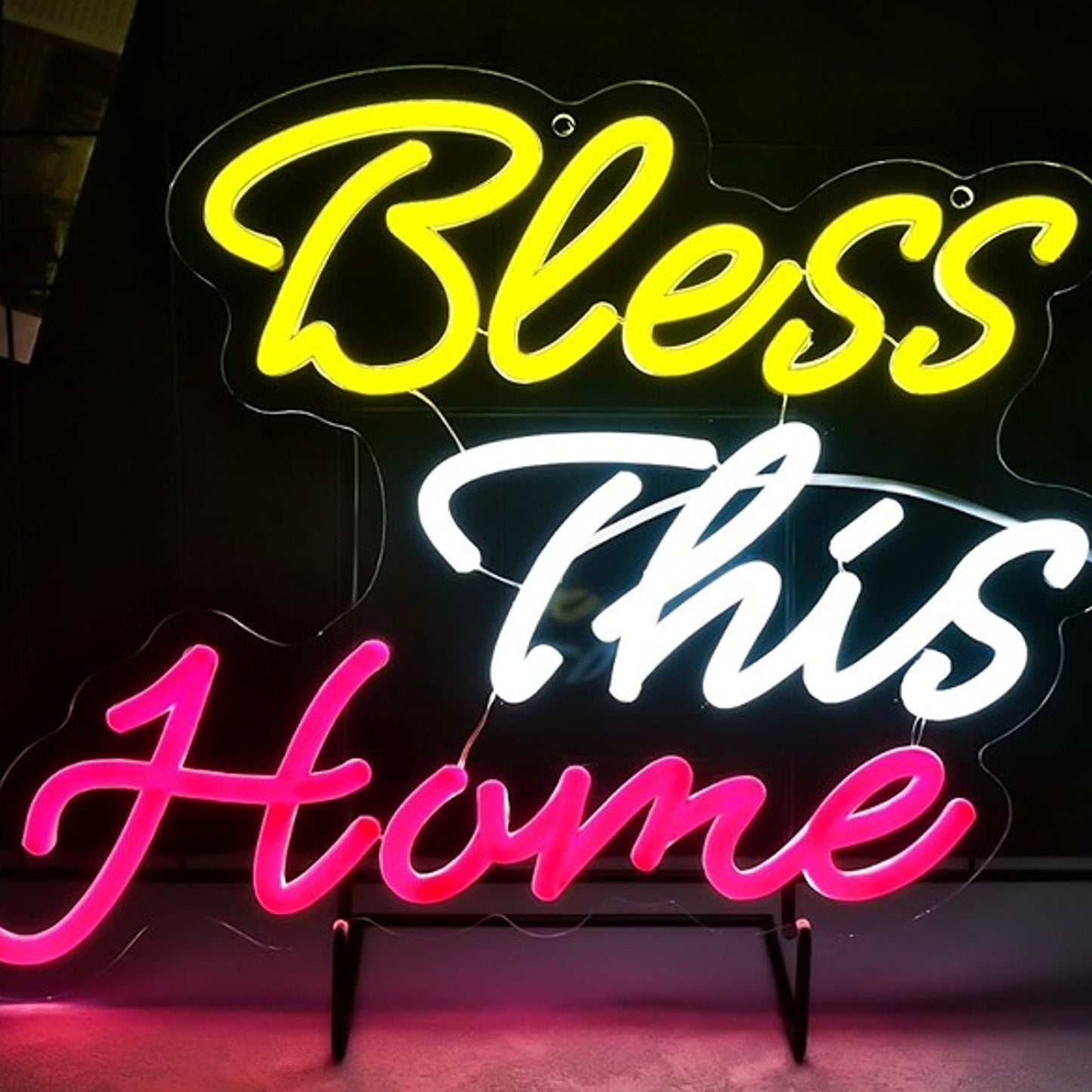 Lovely Bright Colorful “Home Sweet Home” LED Night Light Room Wall Decoration