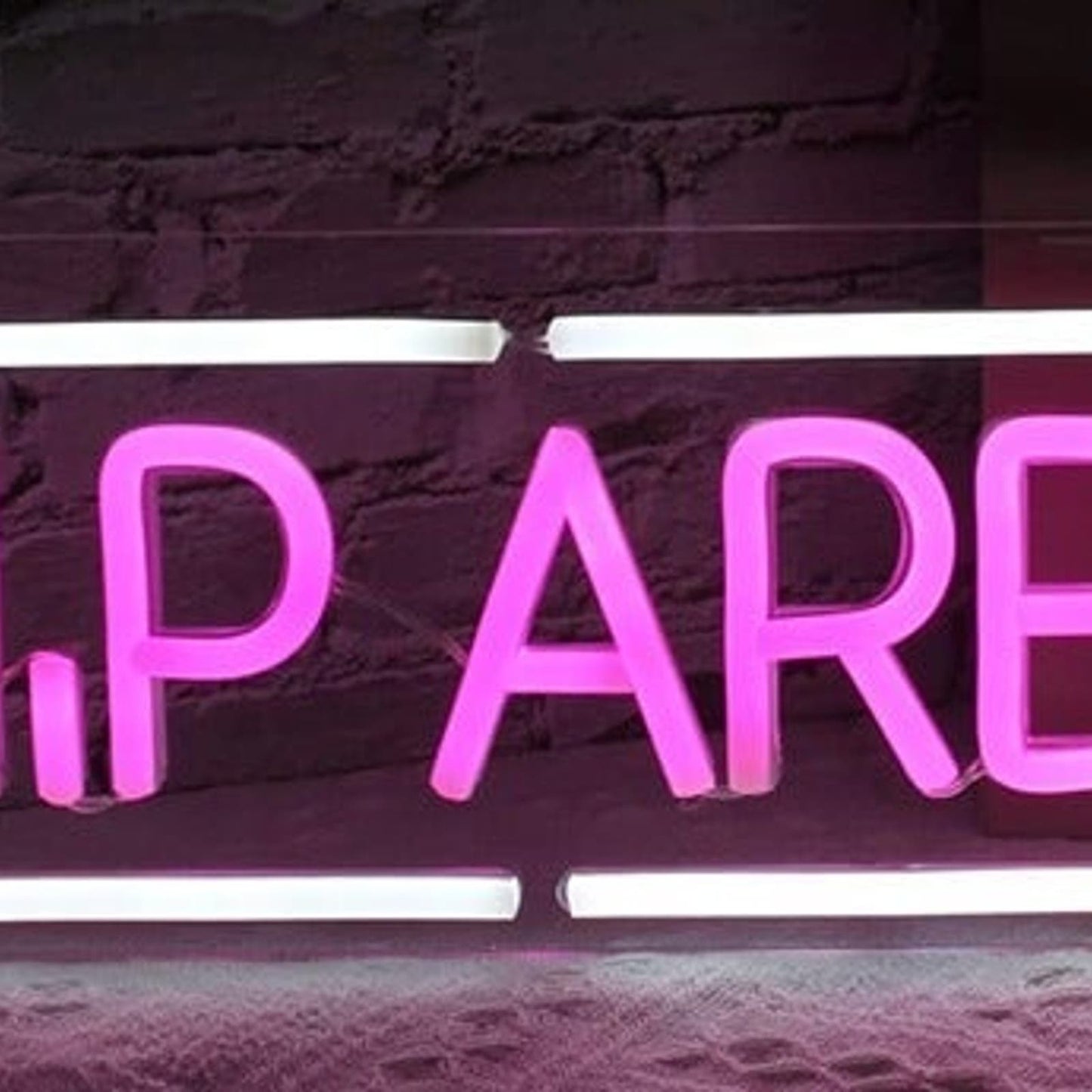 Vivid Bright White / Pink “VIP AREA” LED Night Light Party Room Wall Decor
