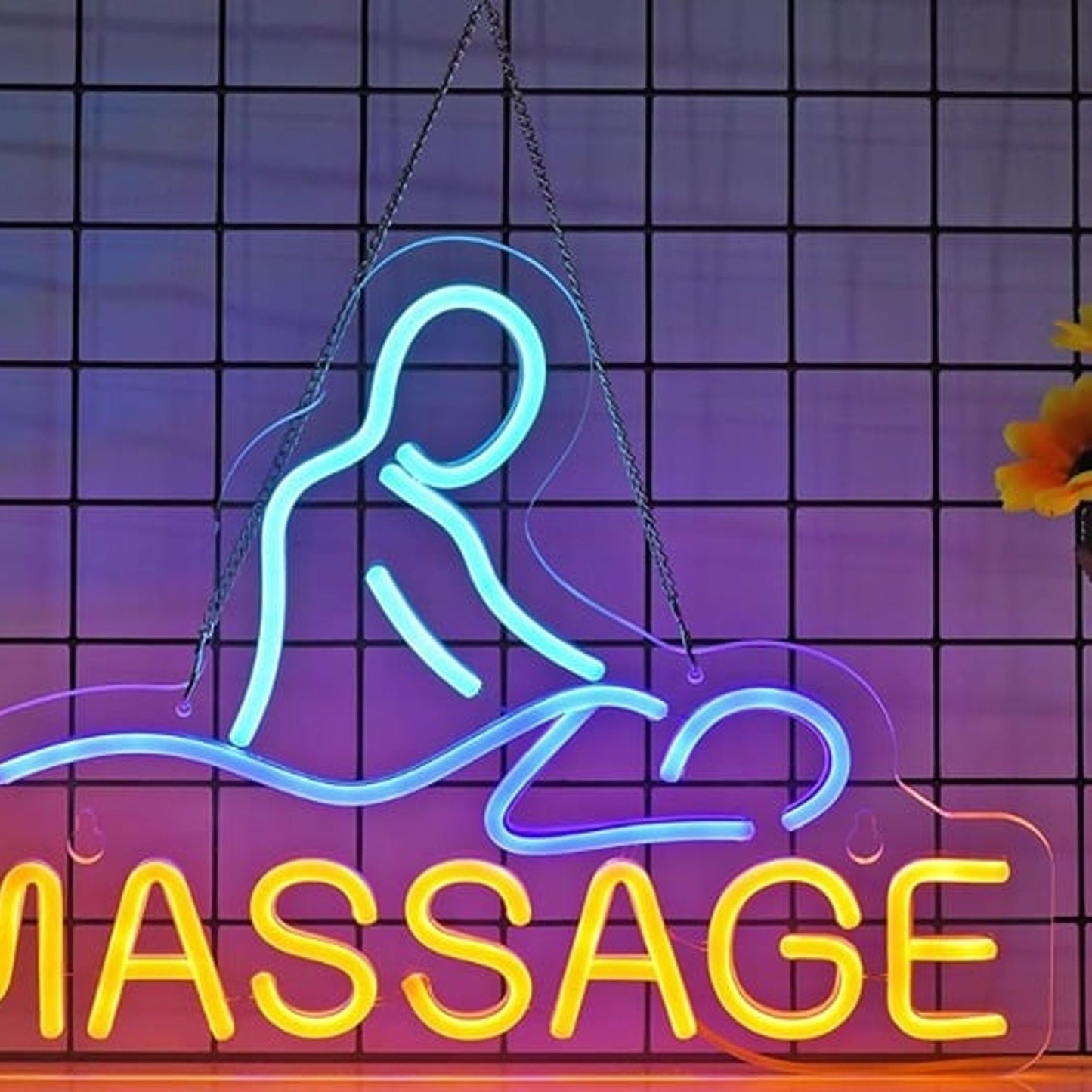 Vivid Bright “Massage” LED Light Salon Spa Business Wall Decoration