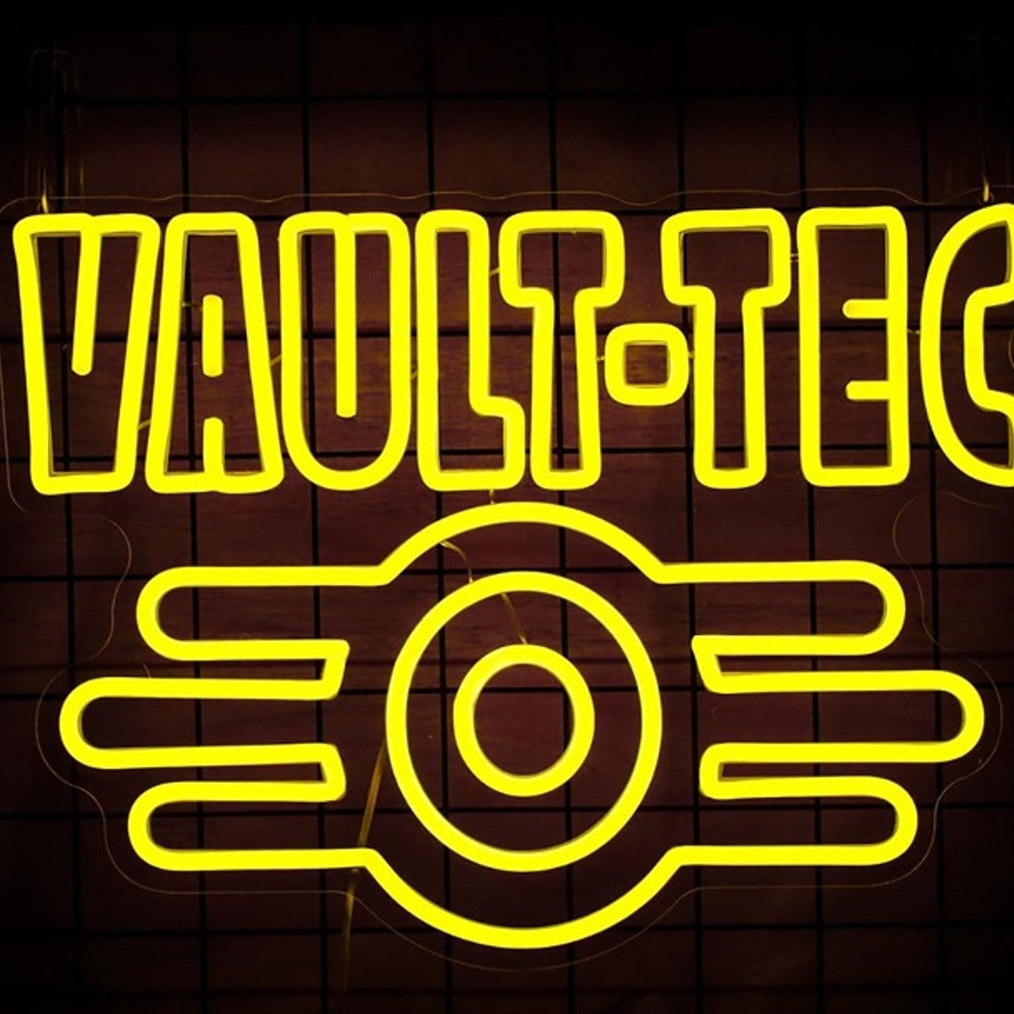 Fun Bright Yellow “Vault-Tec” LED Night Light Fallout Bethesda Game Studio Wall