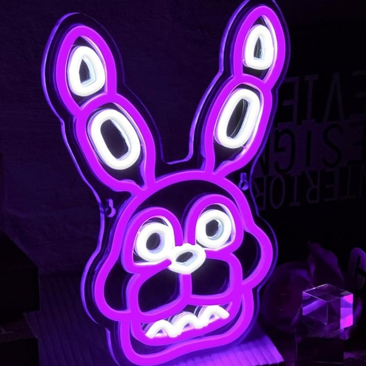 Purple Bonnie the Rabbit Five Nights at Freddy’s LED Light Game Room Decor