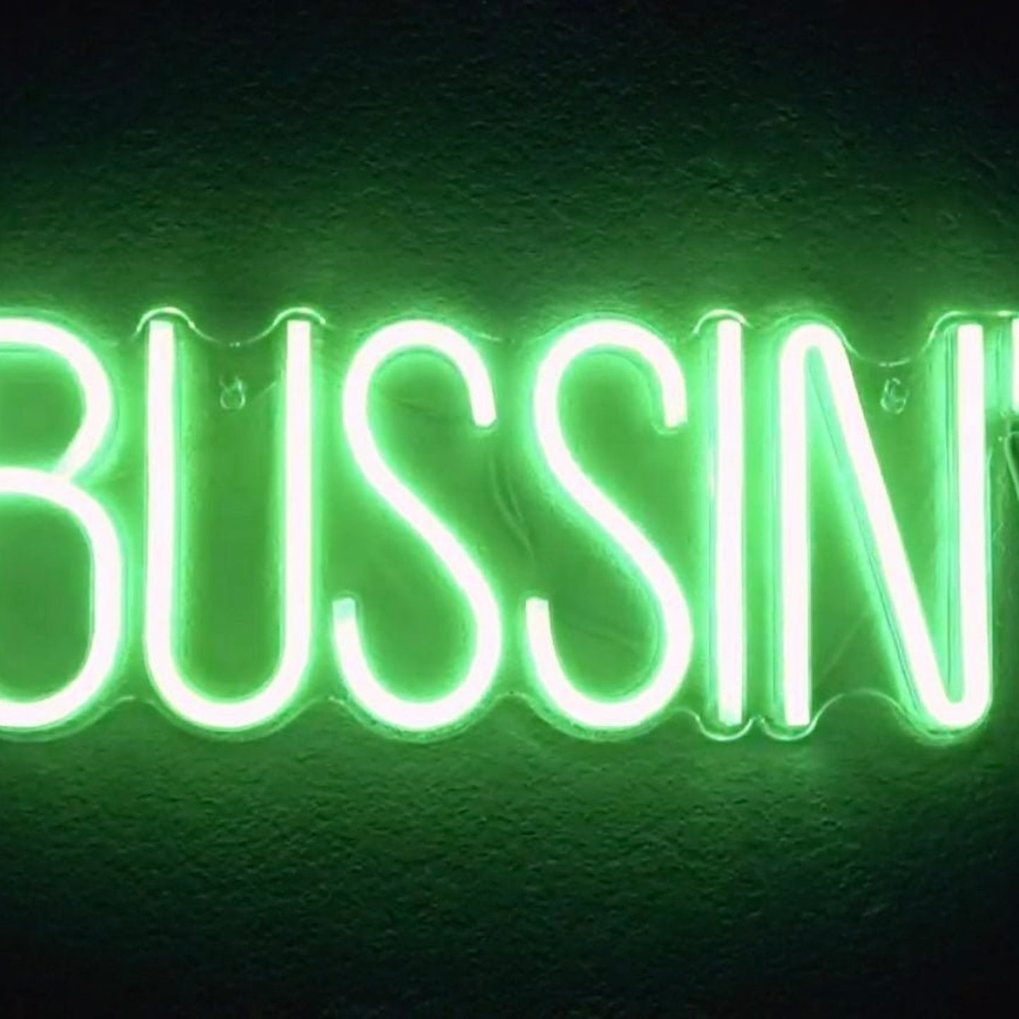 Bright Green BUSSIN LED Light Wall Decoration