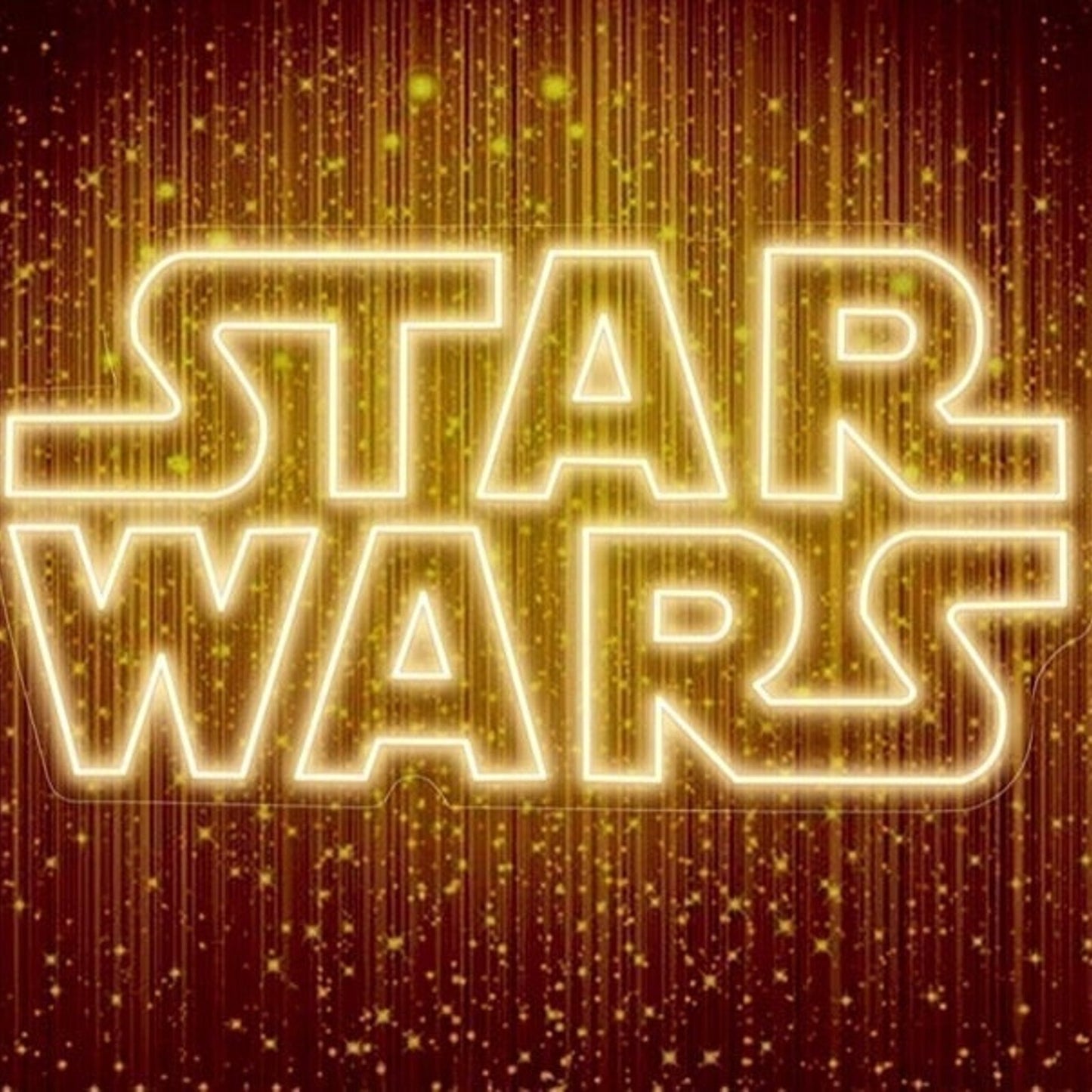 Large Warm Light Star Wars LED Light Sign Wall Decoration