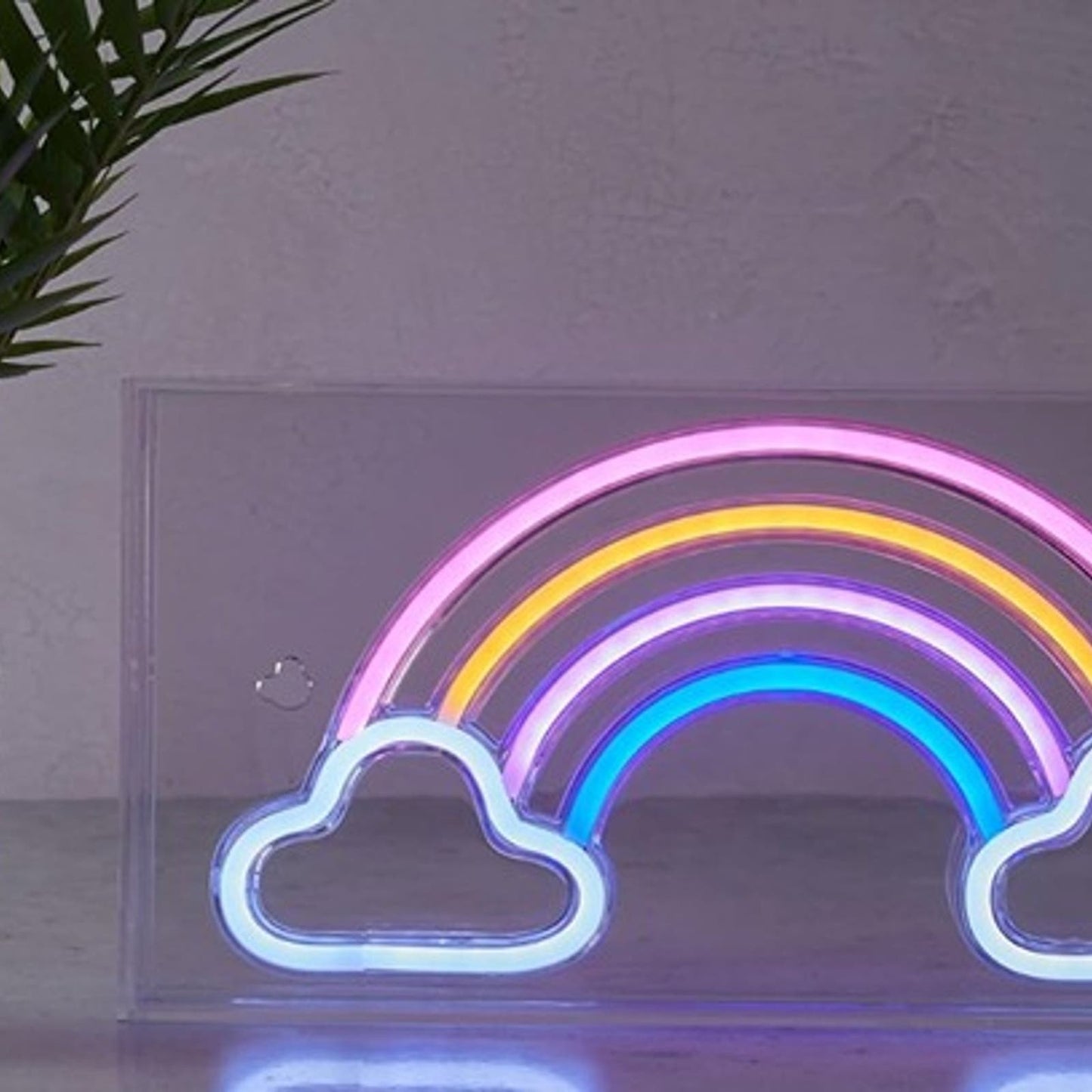 Fun Bright White Cloud Rainbow LED Night Light Box LED Night Light Room Wall Dec