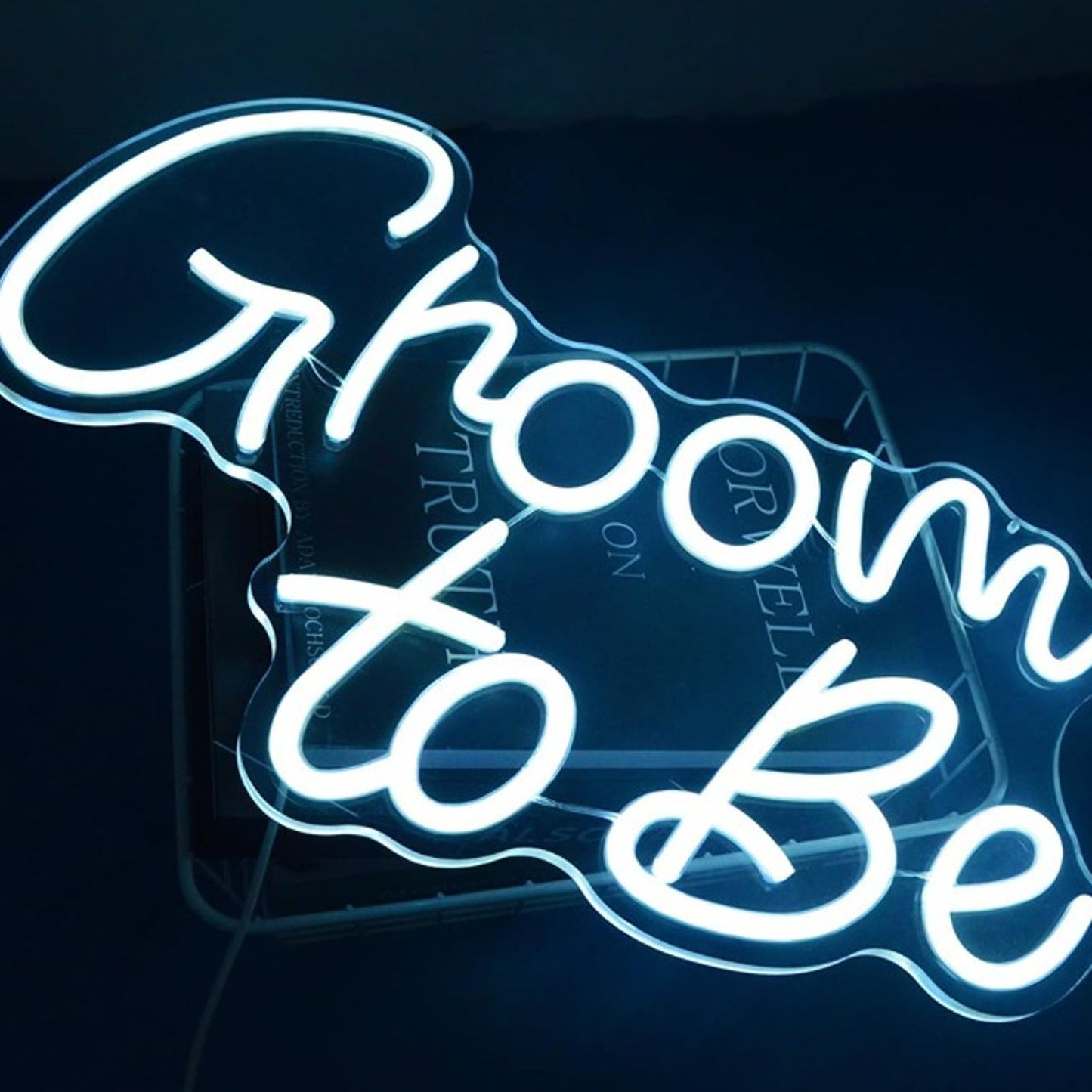 Lovely Bright Blue Groom to Be LED Night Light Room Wall Decoration