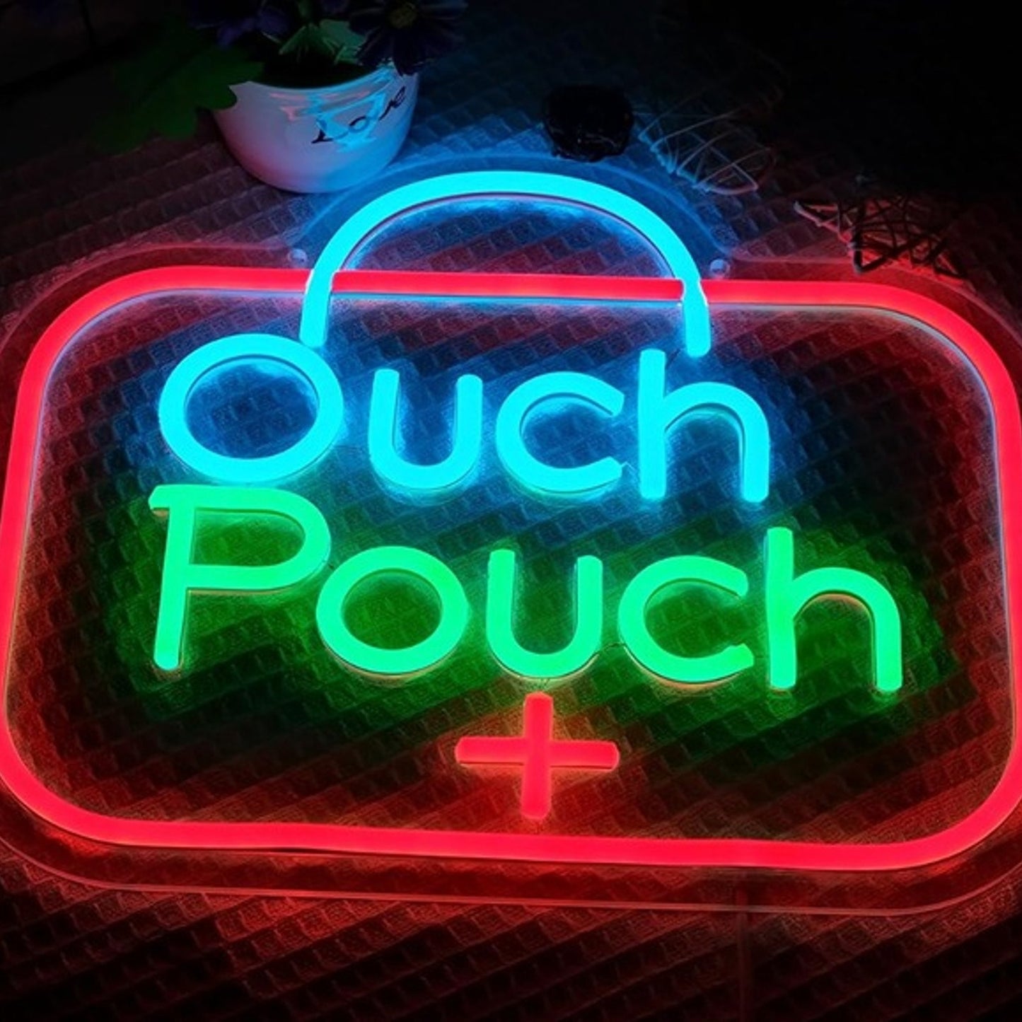 Fun Bright Red “Ouch Pouch” LED Night Light Room Wall Decoration