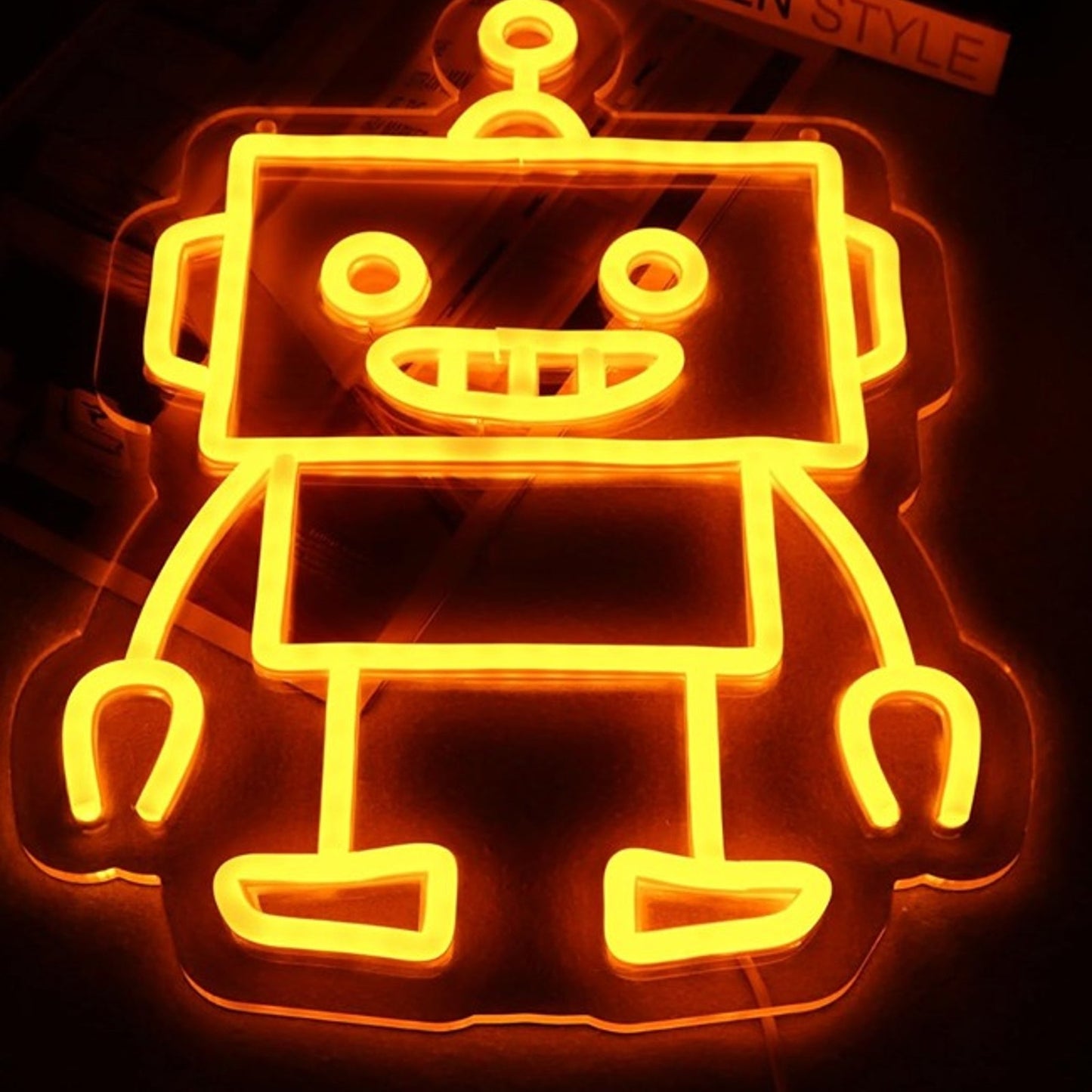 Fun Warm Bright Robot Kid LED Night Light Room Wall Decoration
