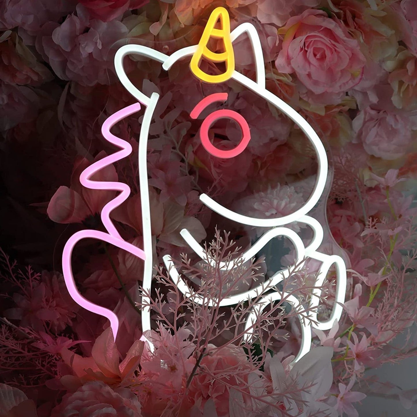 Super Adorable Cute Pink Unicorn Fairy LED Night Light Room Wall Decoration