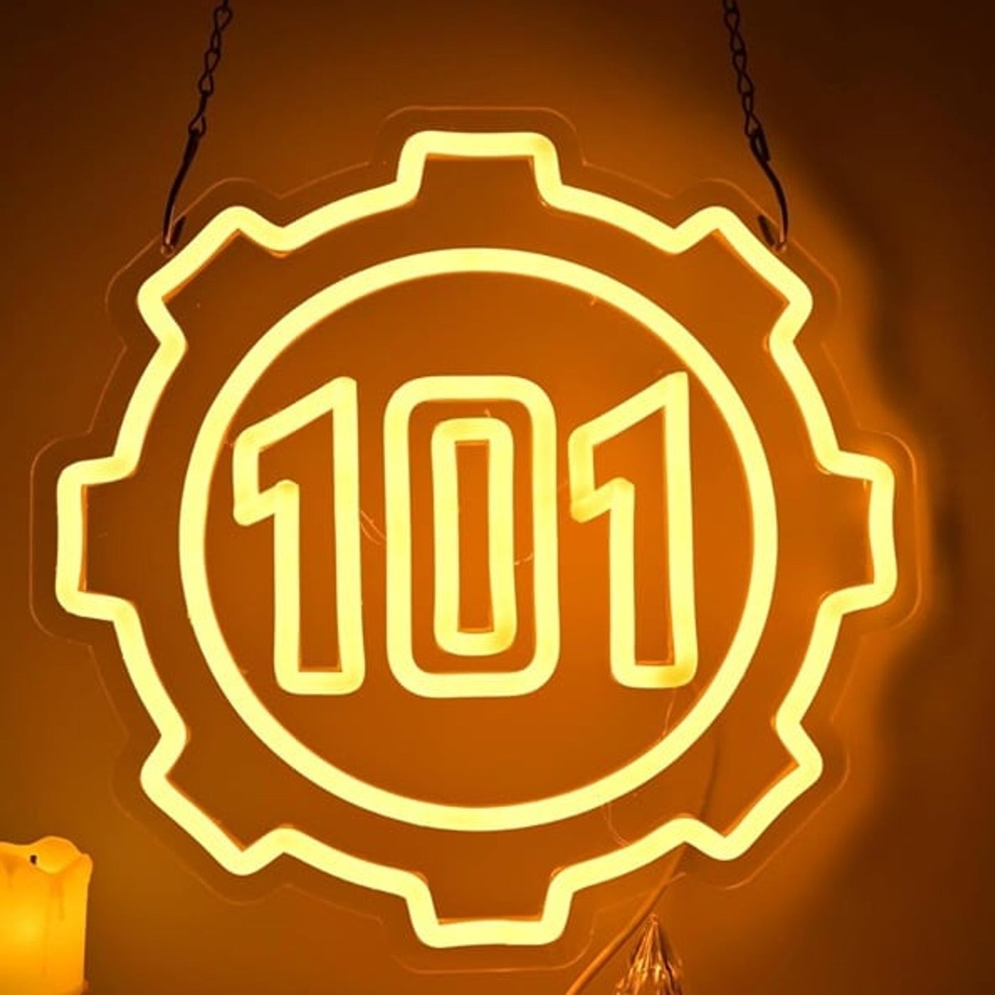 Fun Bright Vault 101 Fallout LED Night Light Bethesda Game Room Wall Decoration