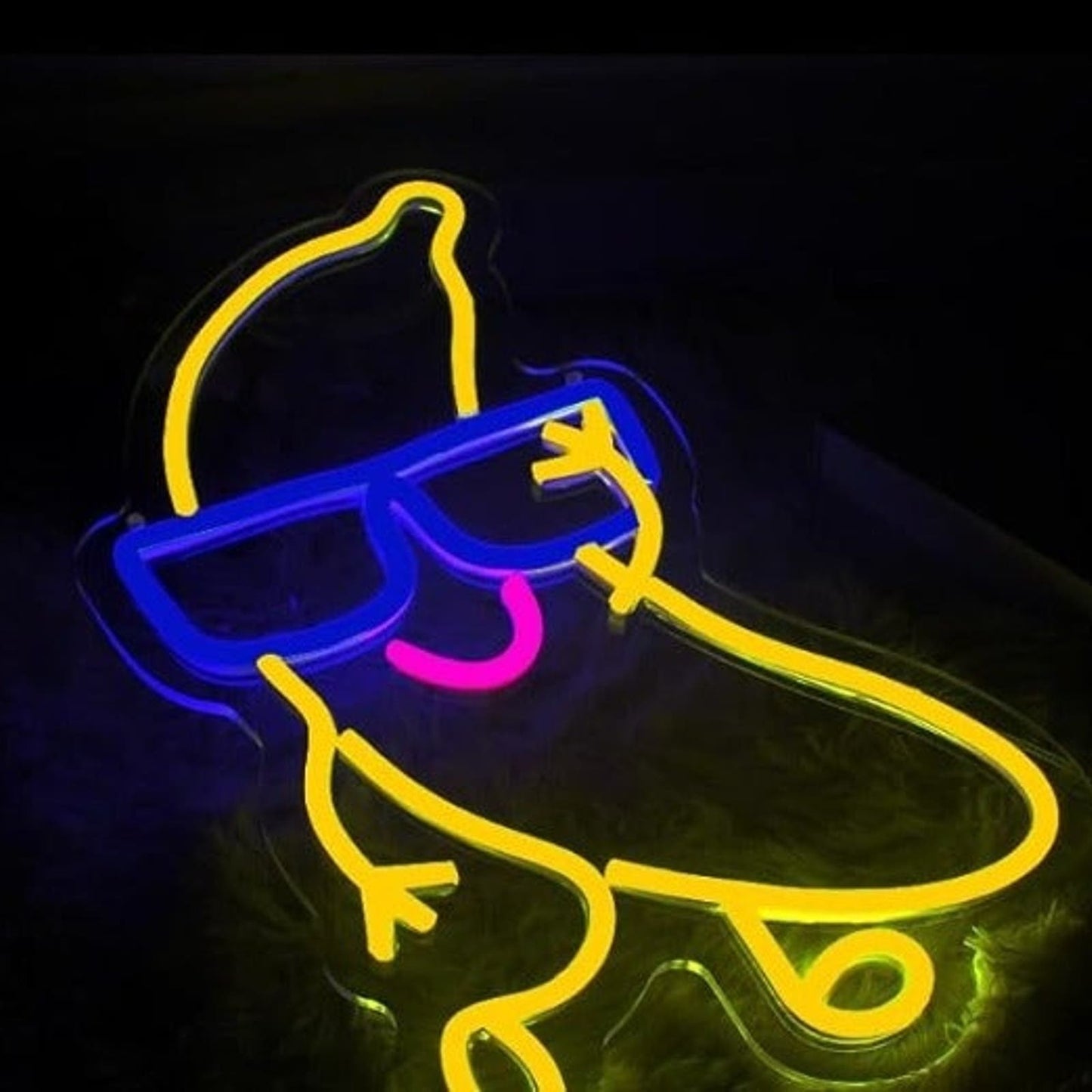 Fun Vivid Bright Yellow Cool Banana LED Night Light Room Wall Decor
