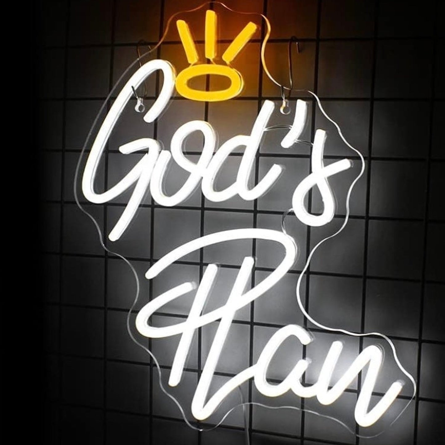 Lovely Bright “God’s Plan” LED Night Light Room Wall Christian Decor