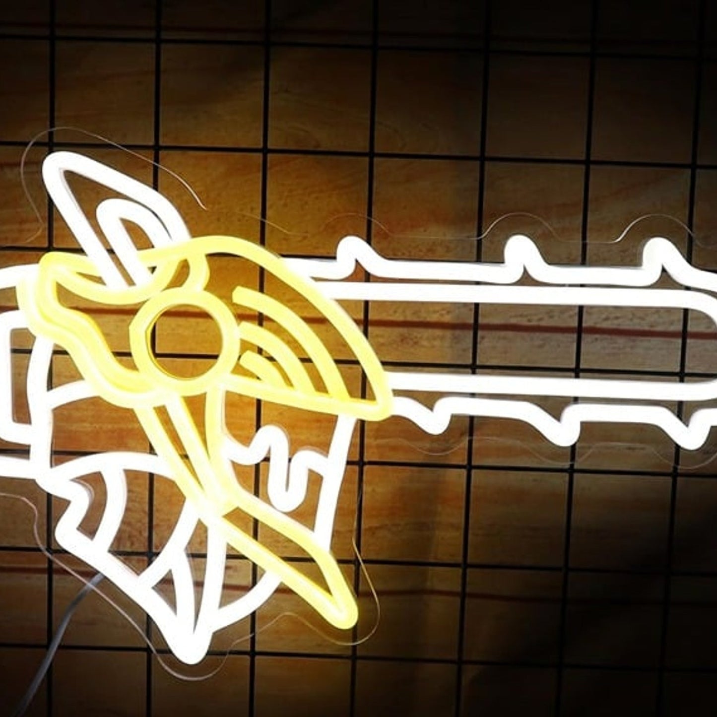 Fun Bright Chainsaw Man Head LED Night Light Manga Room Wall Decor