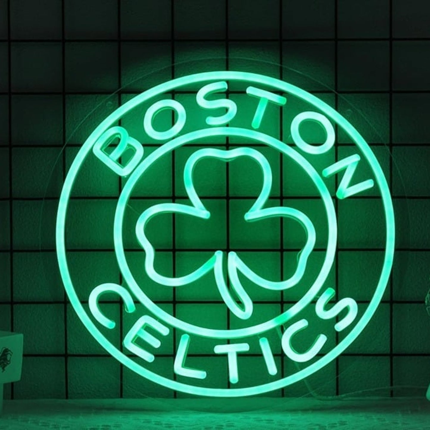 Vivid Bright Green Boston Celtics NBA Basketball LED Night Light