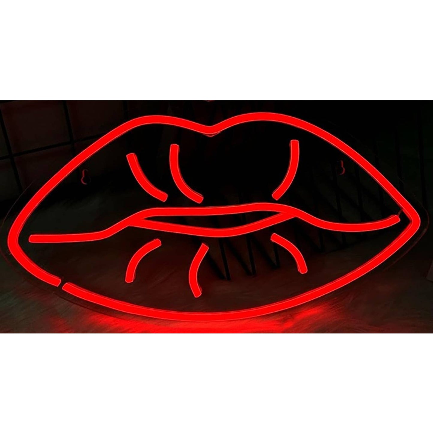 Fun Vivid Bright Full Red Lips Led Night Light Room Wall Decoration