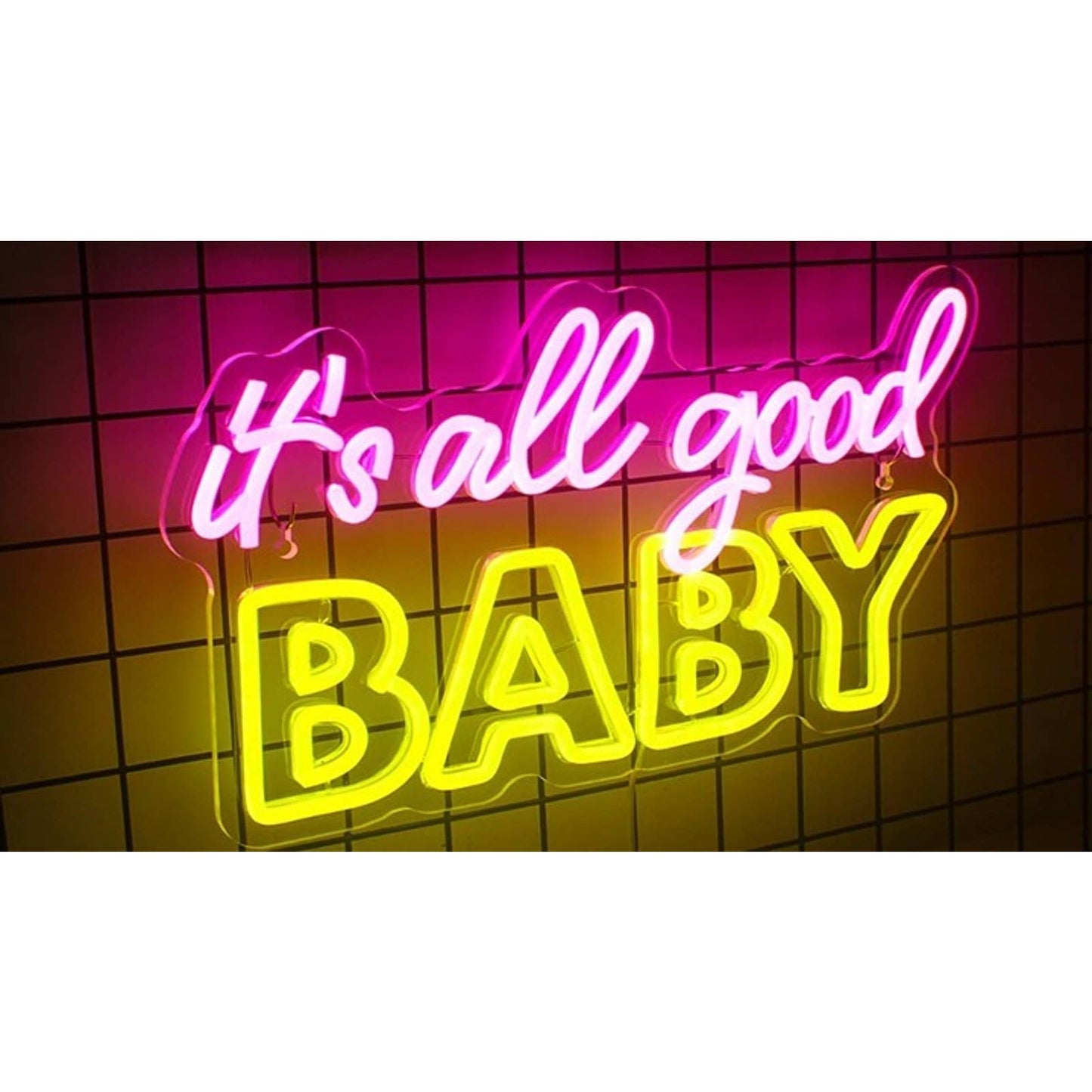 Lovely Bright Colorful “It’s All Good Baby” LED Night Light Room Wall Decor