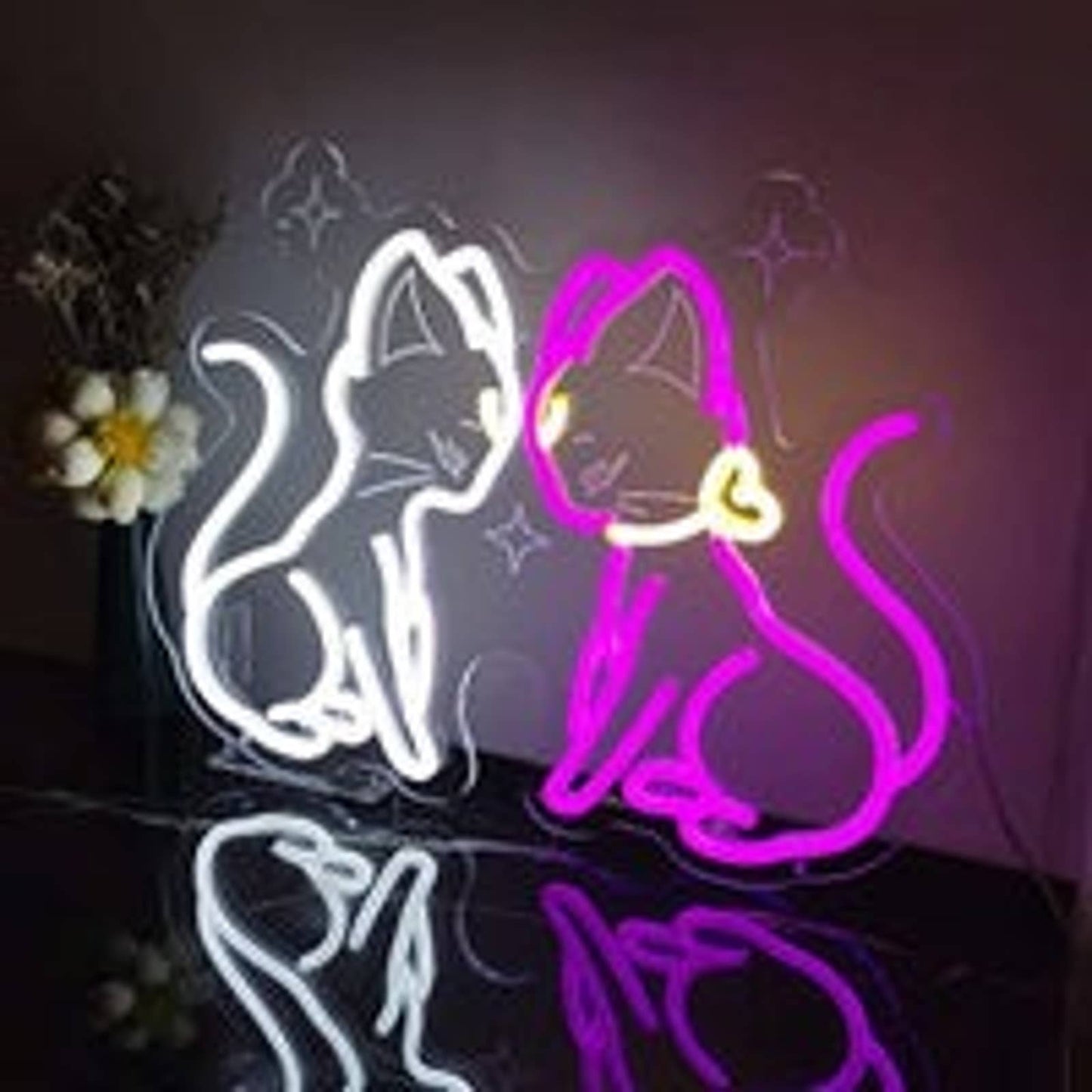 Adorable Bright Pink & White Luna & Artimus LED Light Sailor Moon Anime Decor