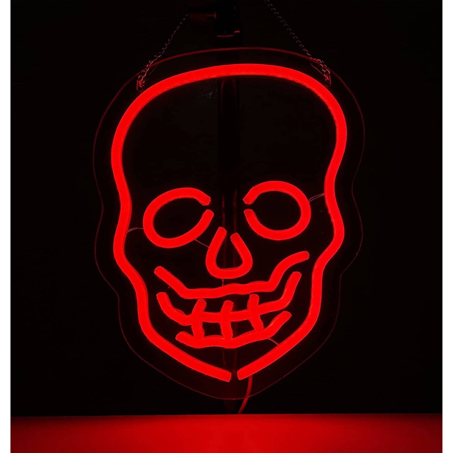 Bright Red Skull LED Night Light Room Wall Decoration