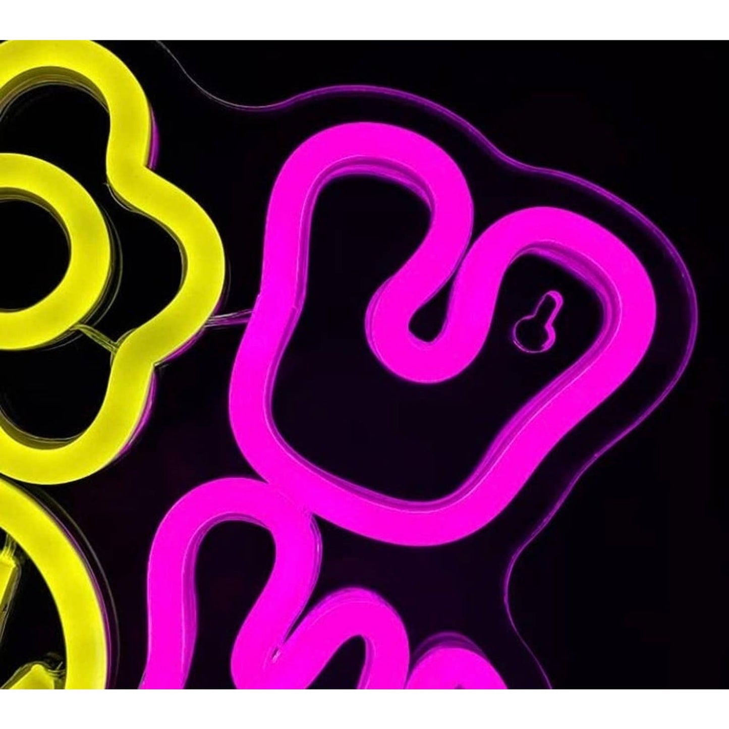 Adorable Bright Pink/Yellow You Glow Girl Smiley Flower Face LED Night Light