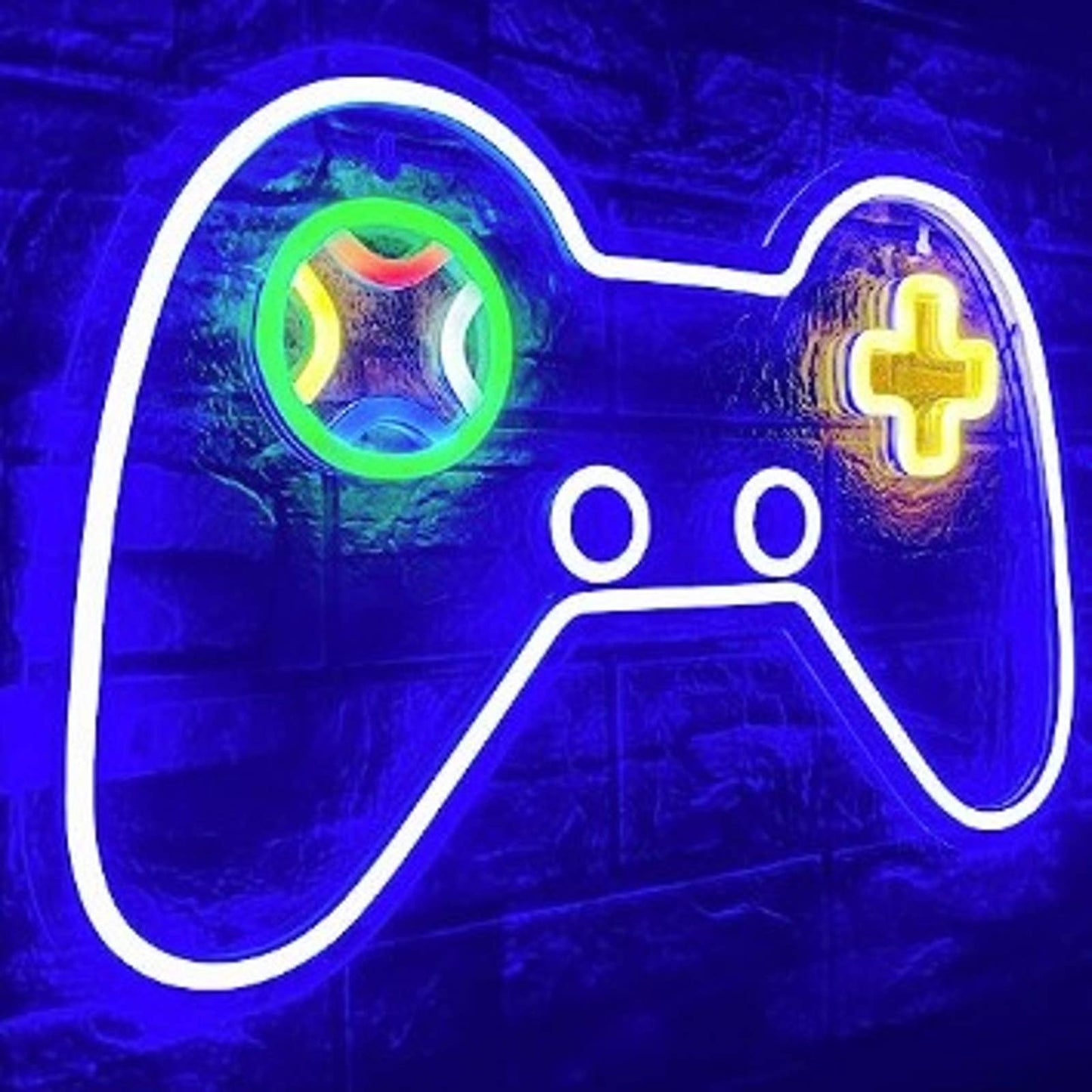 Fun Vivid Bright Green/Blue Game Controller LED Night Light Gamer Decor