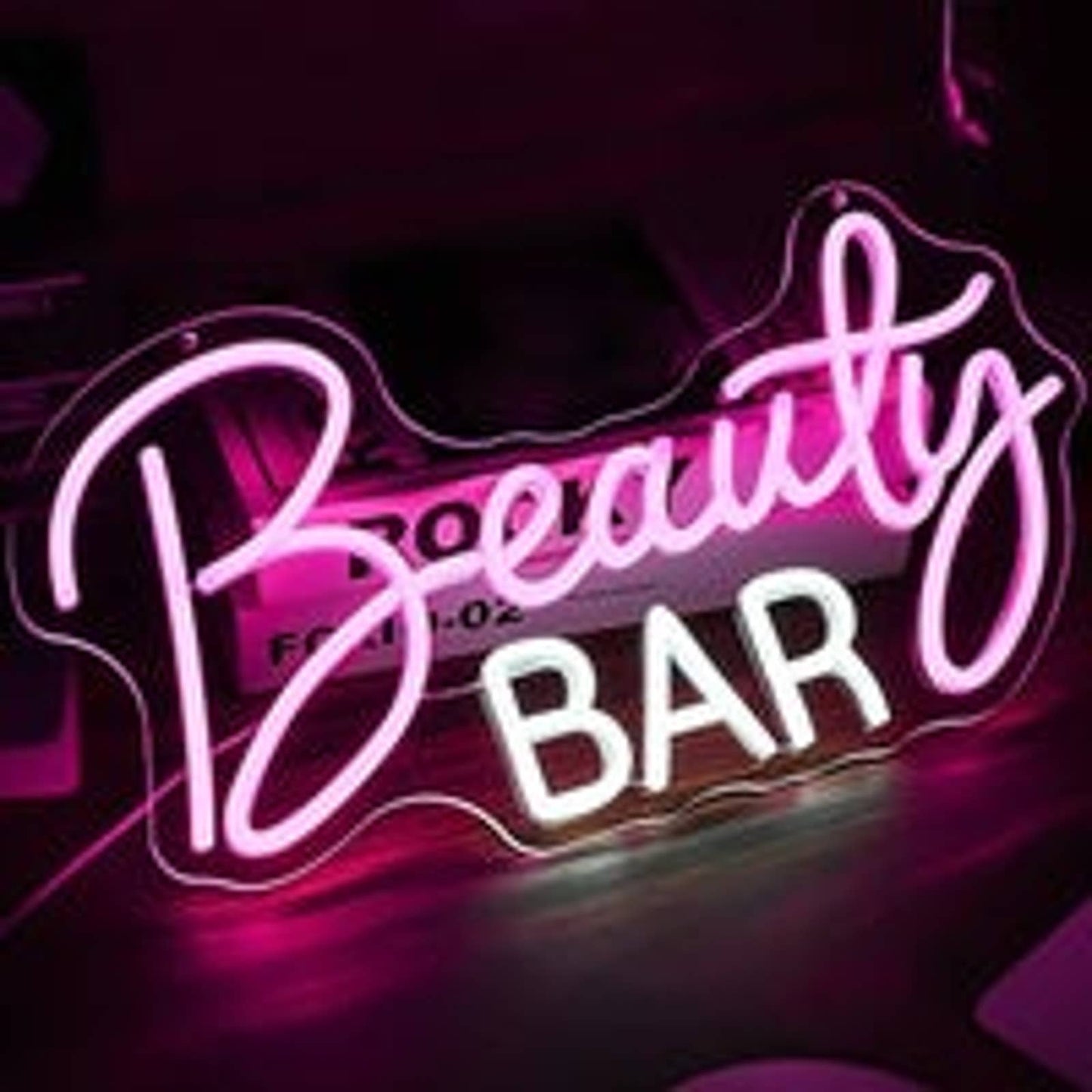 Lovely Bright Pink Beauty Bar LED Night Light Room Wall Decoration
