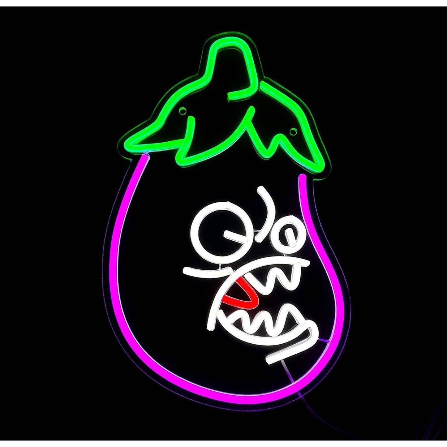 Fun Eggplant Plants vs. Zombies Video Game LED Night Light Room Wall Decor