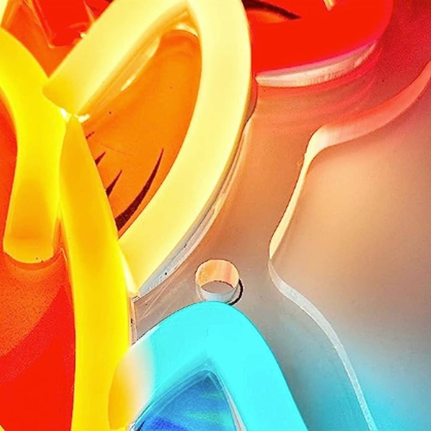 Vivid Bright Colorful Crazy Mushroom Smiley Face LED Night Light Wall Decor