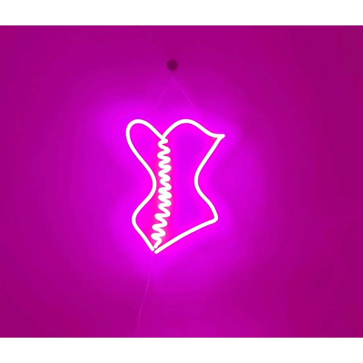 Lovely Bright Pink Corset Babe Cave LED Night Light Room Wall Decoration