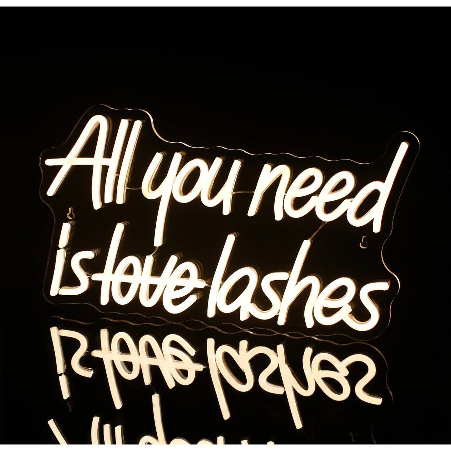 Lovely Bright White “All You Need is Lashes” LED Night Light Salon Spa Decor
