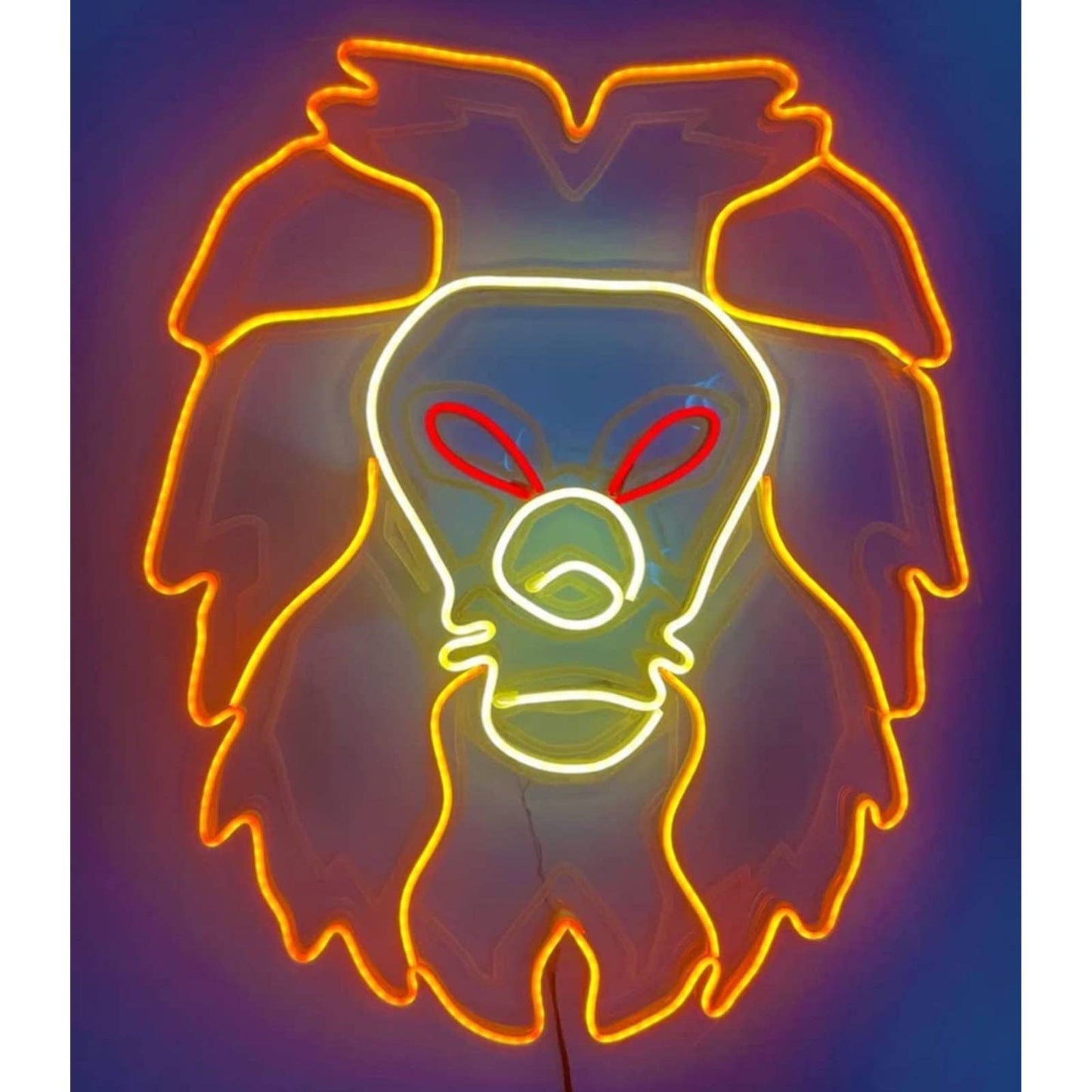 Warm Bright Strong Lion LED Night Light Room Wall Africa Animal Decoration