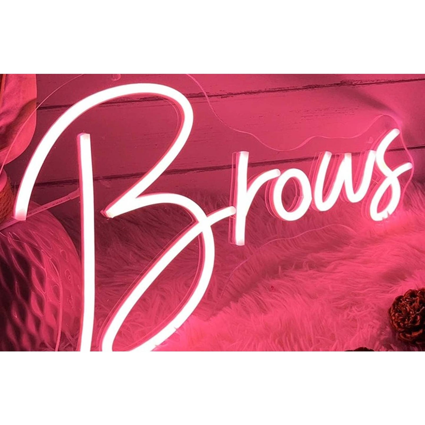 Lovely Bright Pink Eye “Brows” LED Night Light Spa Salon Wall Room Decor