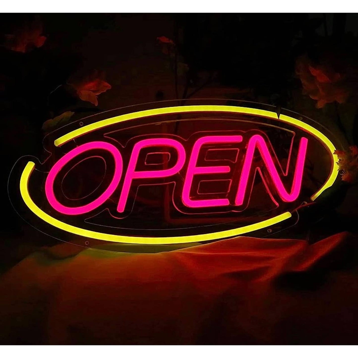 High Quality Eye-Catching Color Changing OPEN LED Business Store Light Sign