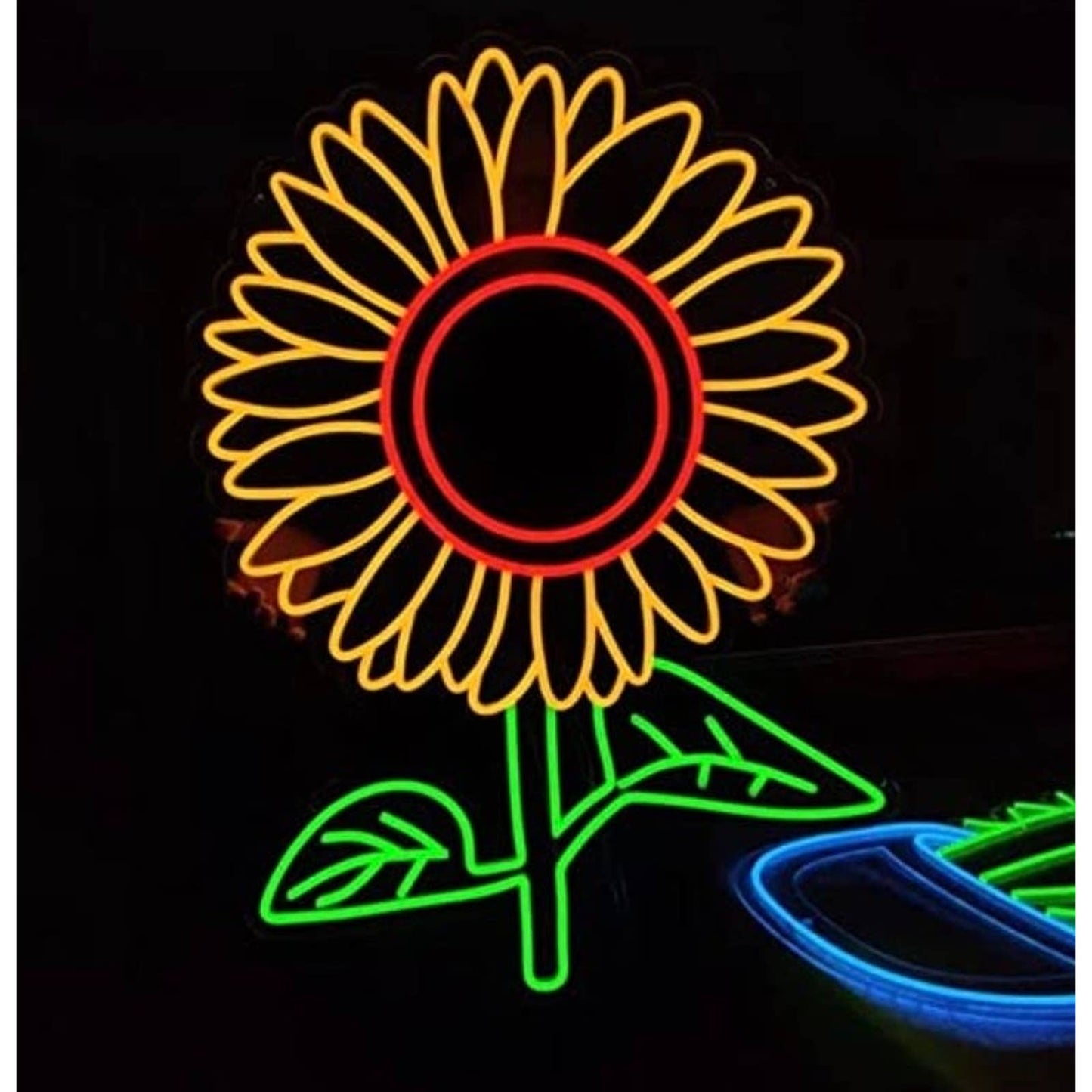 Gorgeous Bright Large Warm Yellow Sunflower LED Night Light Room Wall Decoration