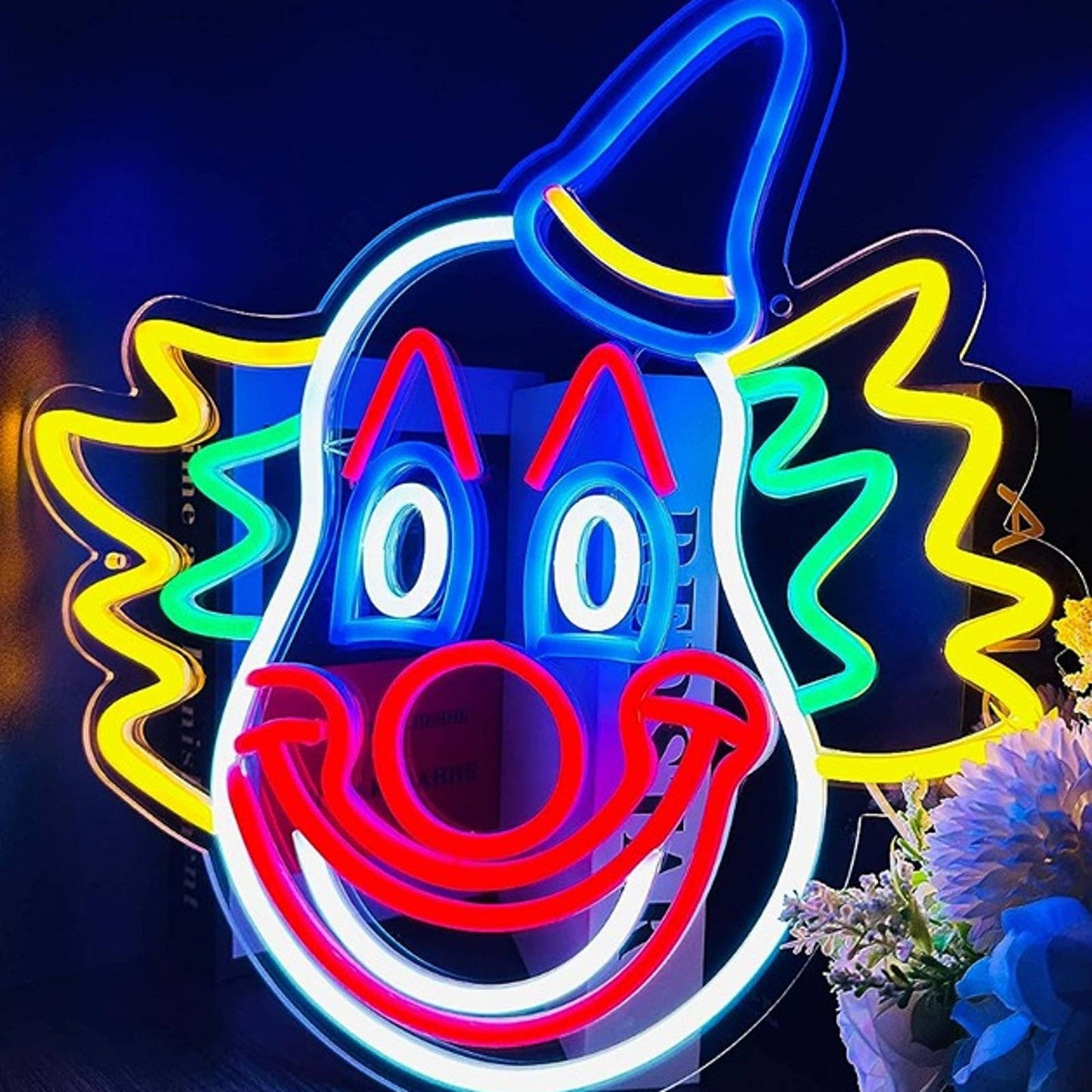 Vivid Bright Colorful Circus Clown LD Night Light Room Wall Decor