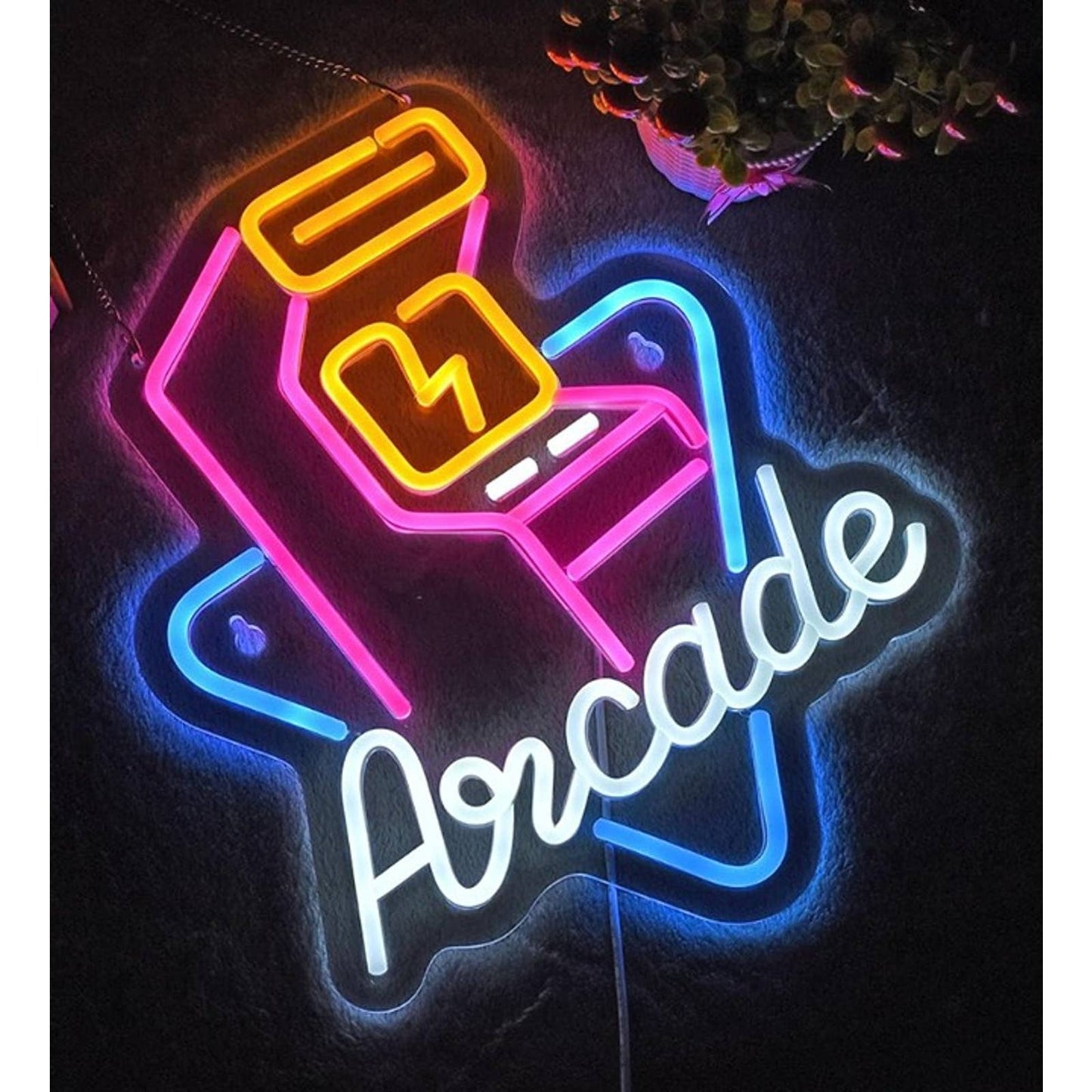 Retro Fun Bright Colorful Arcade LED Night Light Game Room Wall Decor