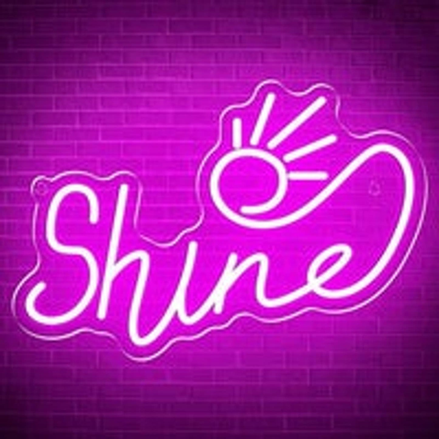 Lovely Bright Pink Shine Sun LED Night Light Room Wall Decoration