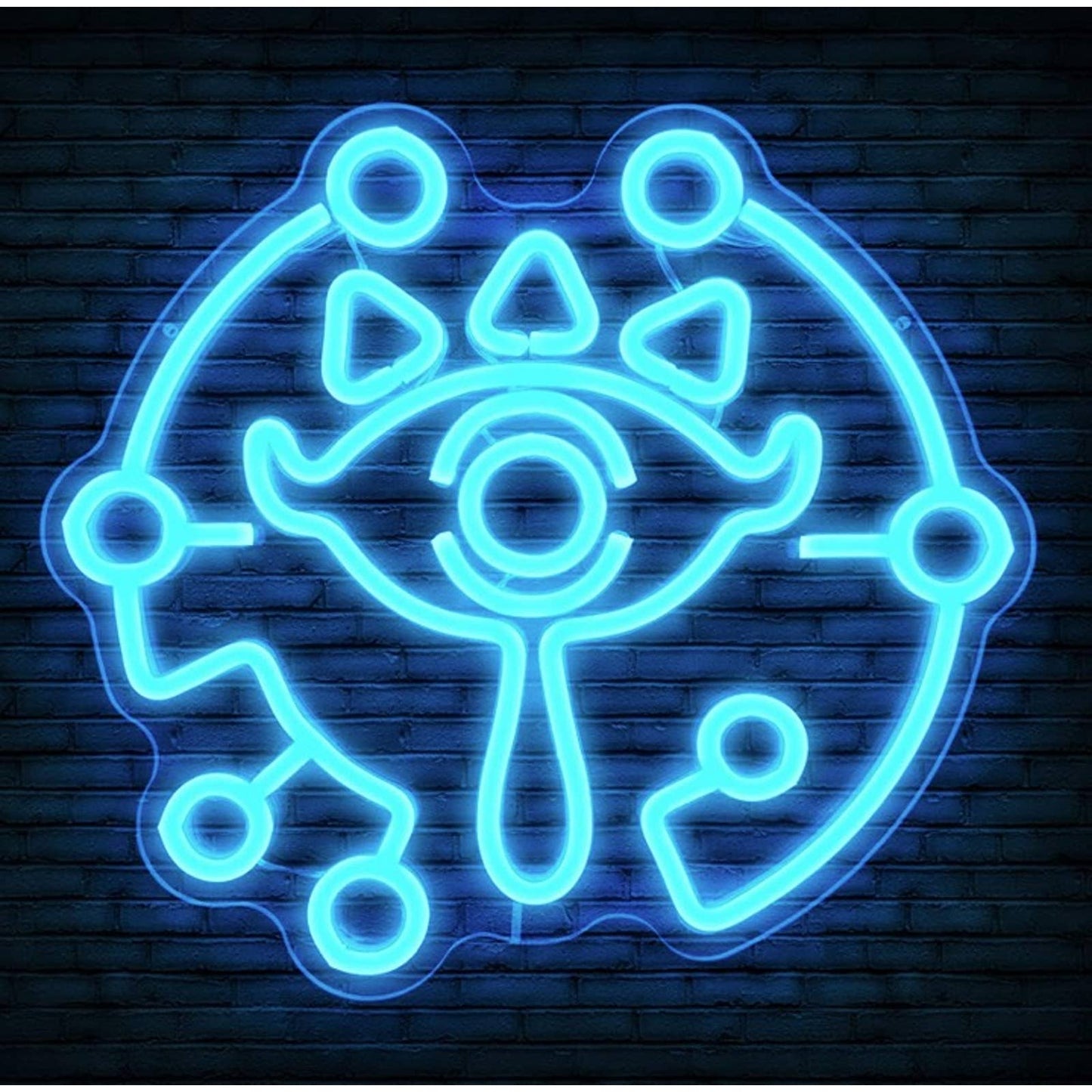 Vivid Bright Fun Blue Legend of Zelda Sheikah Eye LED Light BOTW TOTK Decor