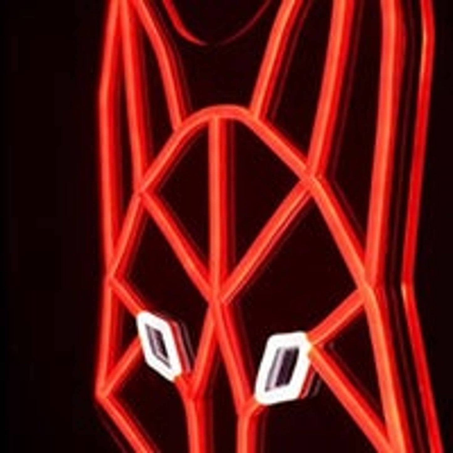 Fun Bright Orange Geometric Fox LED Night Light Room Wall Decoration
