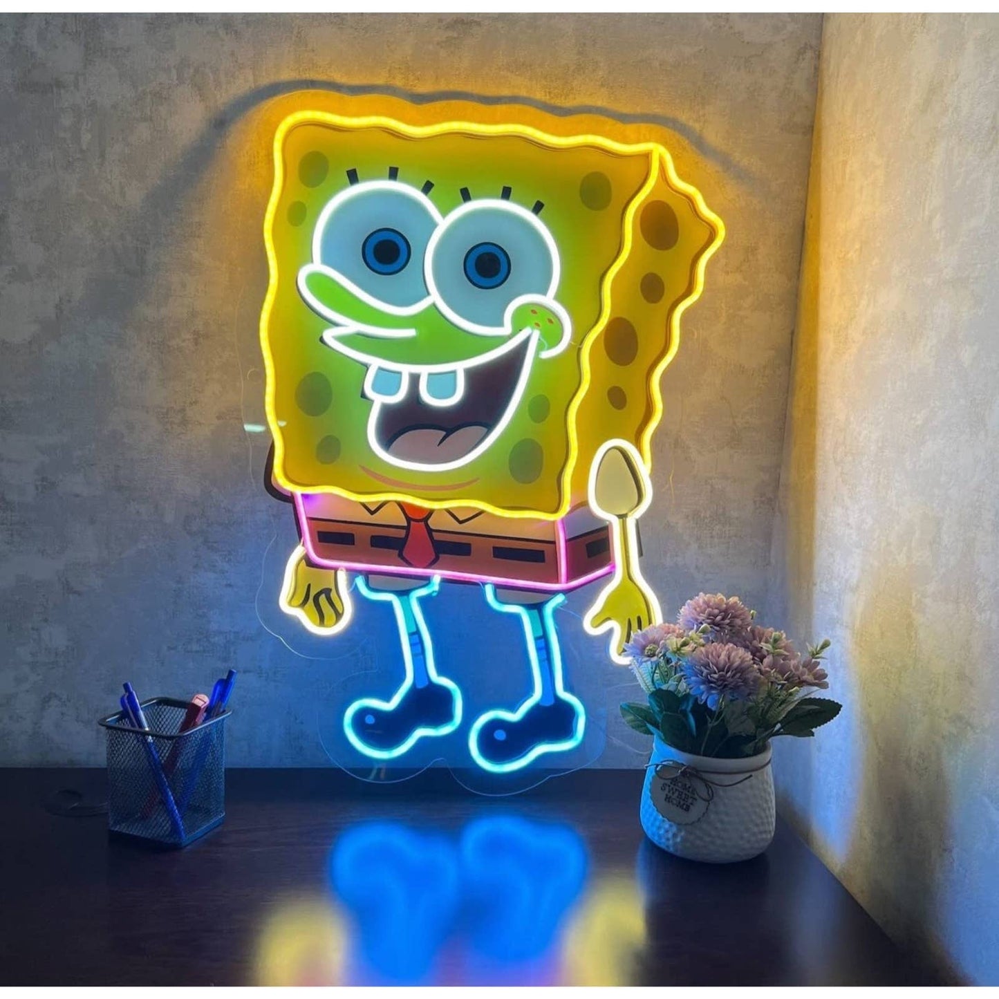 Bright Quality Large SpongeBob Squarepants LED Night Light Art Nickelodeon Sign